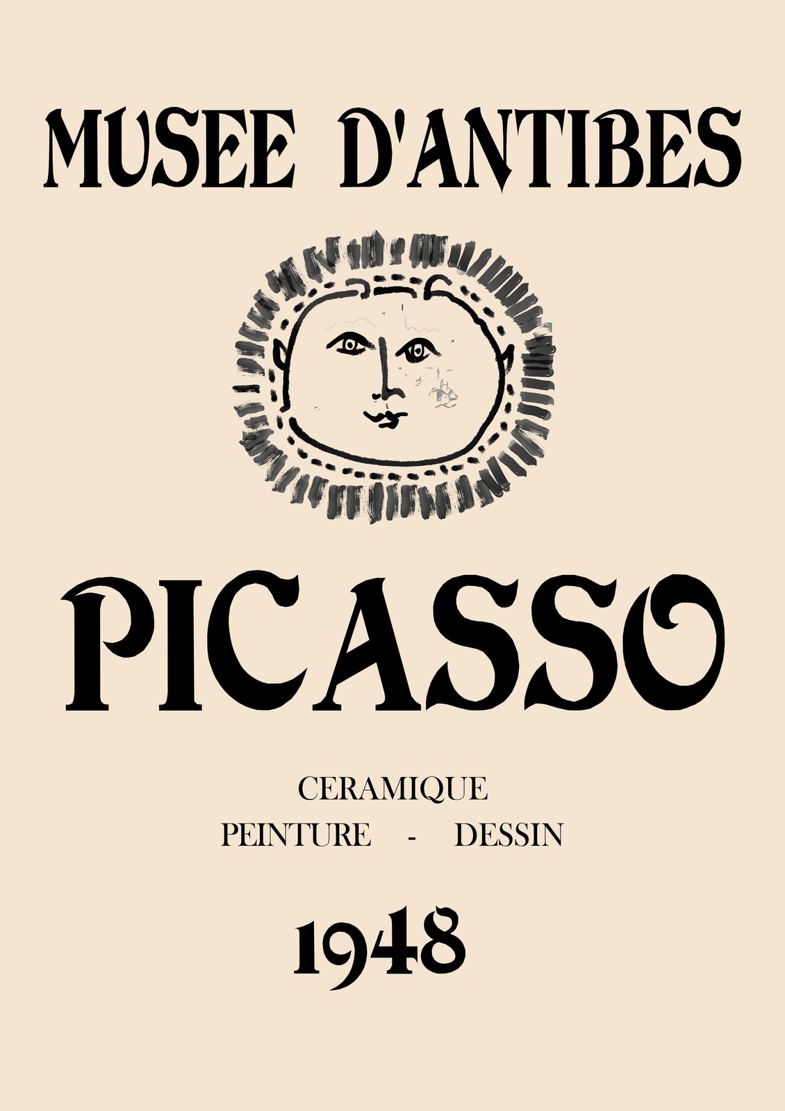 Picasso Musee d'Antibes Sun Face Wall Art