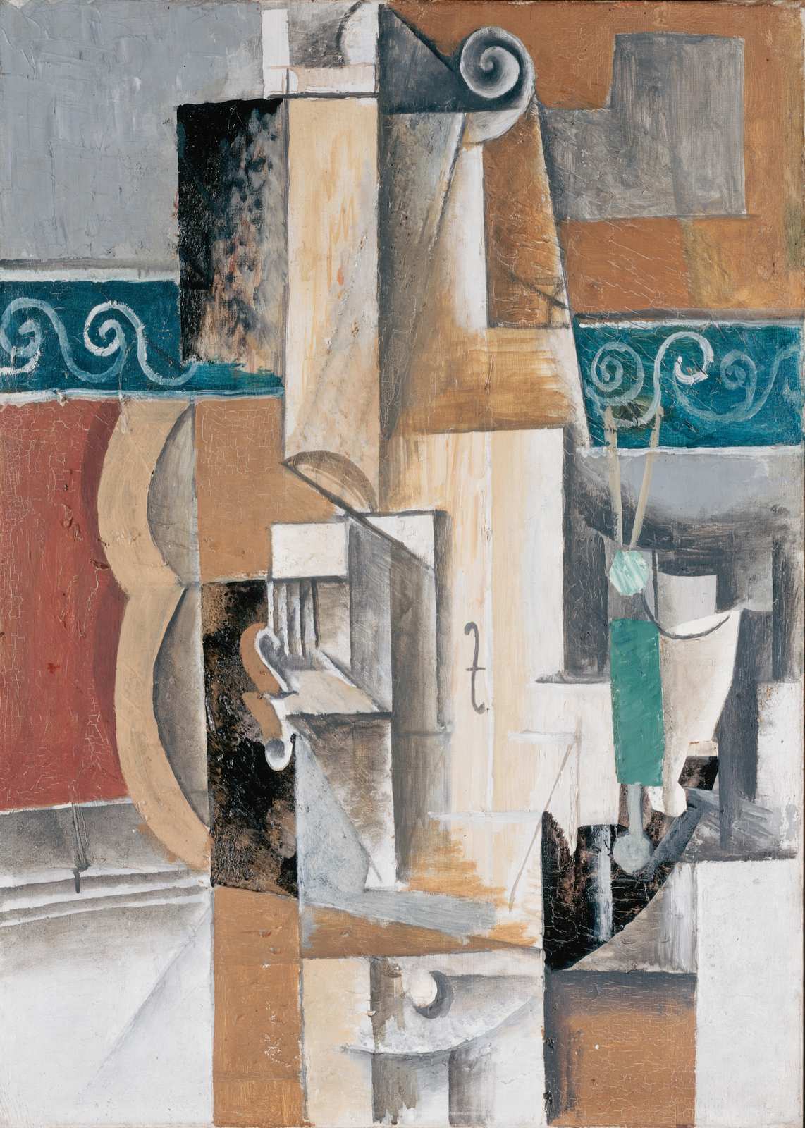 Cubist Violin Abstract Wall Art