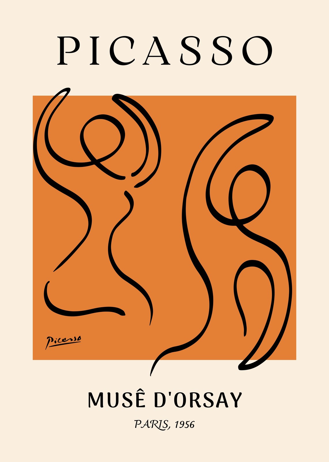 Abstract Dancers Picasso Style Wall Art