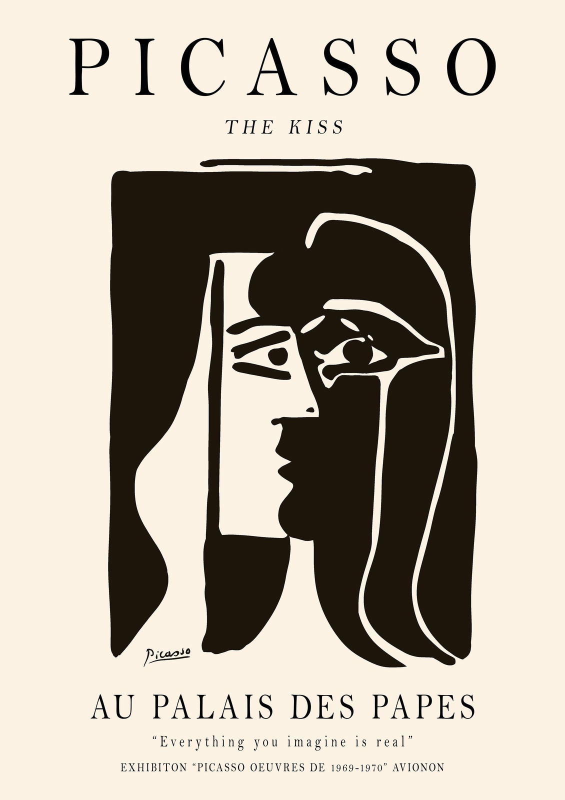 Picasso "The Kiss" Iconic Portrait Wall Art