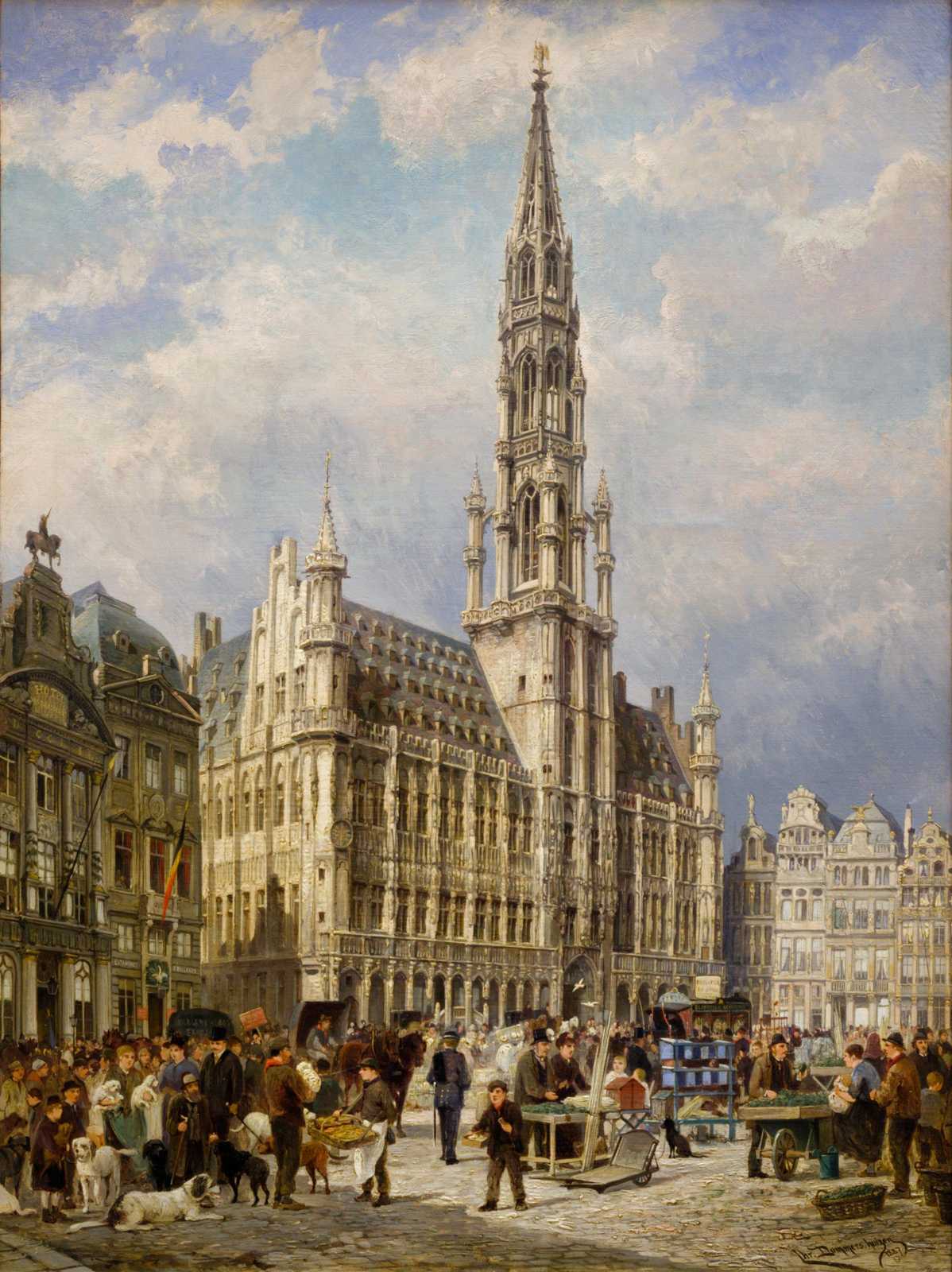 Grand Place Brussels Market Wall Art