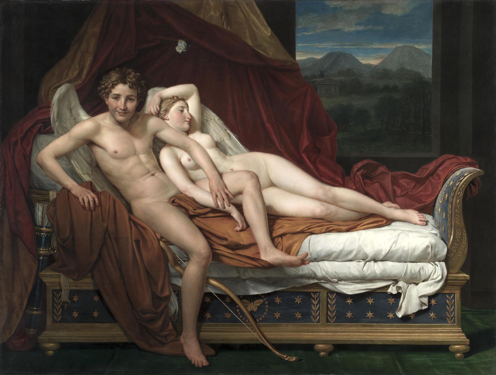 Cupid and Psyche Romantic Figure Wall Art