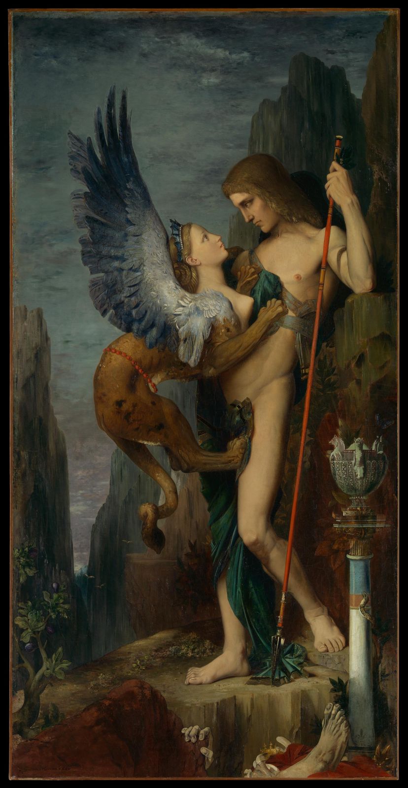 Mythological Encounter Sphinx Oedipus Wall Art