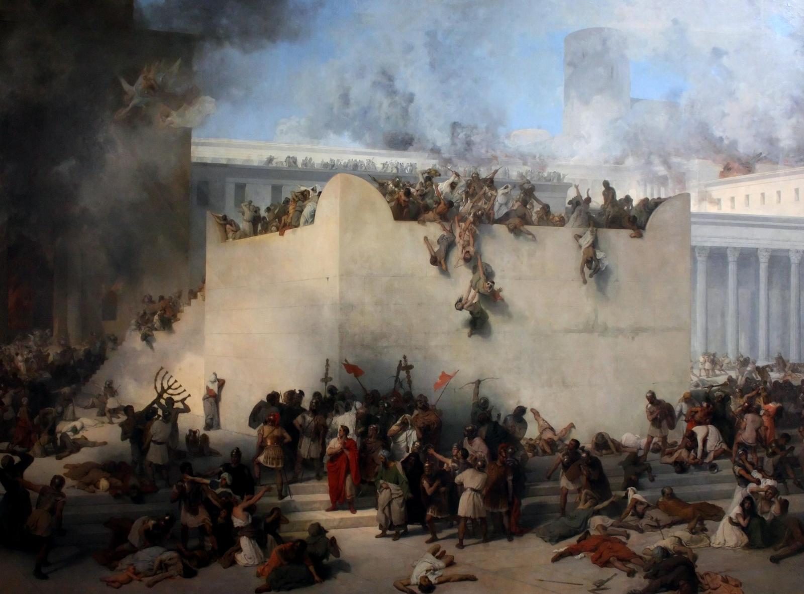 Dramatic Temple Destruction Wall Art