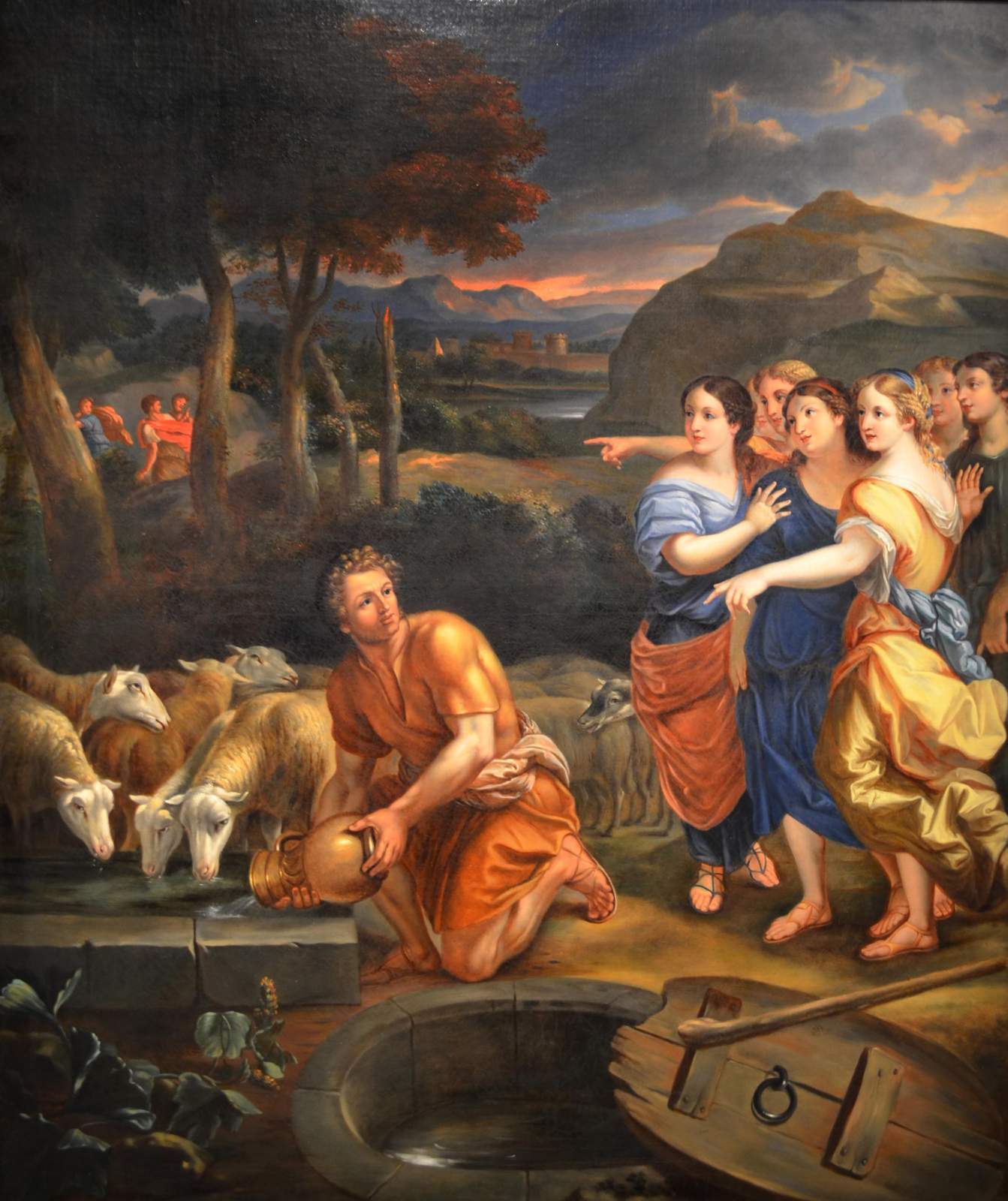 Biblical Scene Shepherd & Maidens Wall Art