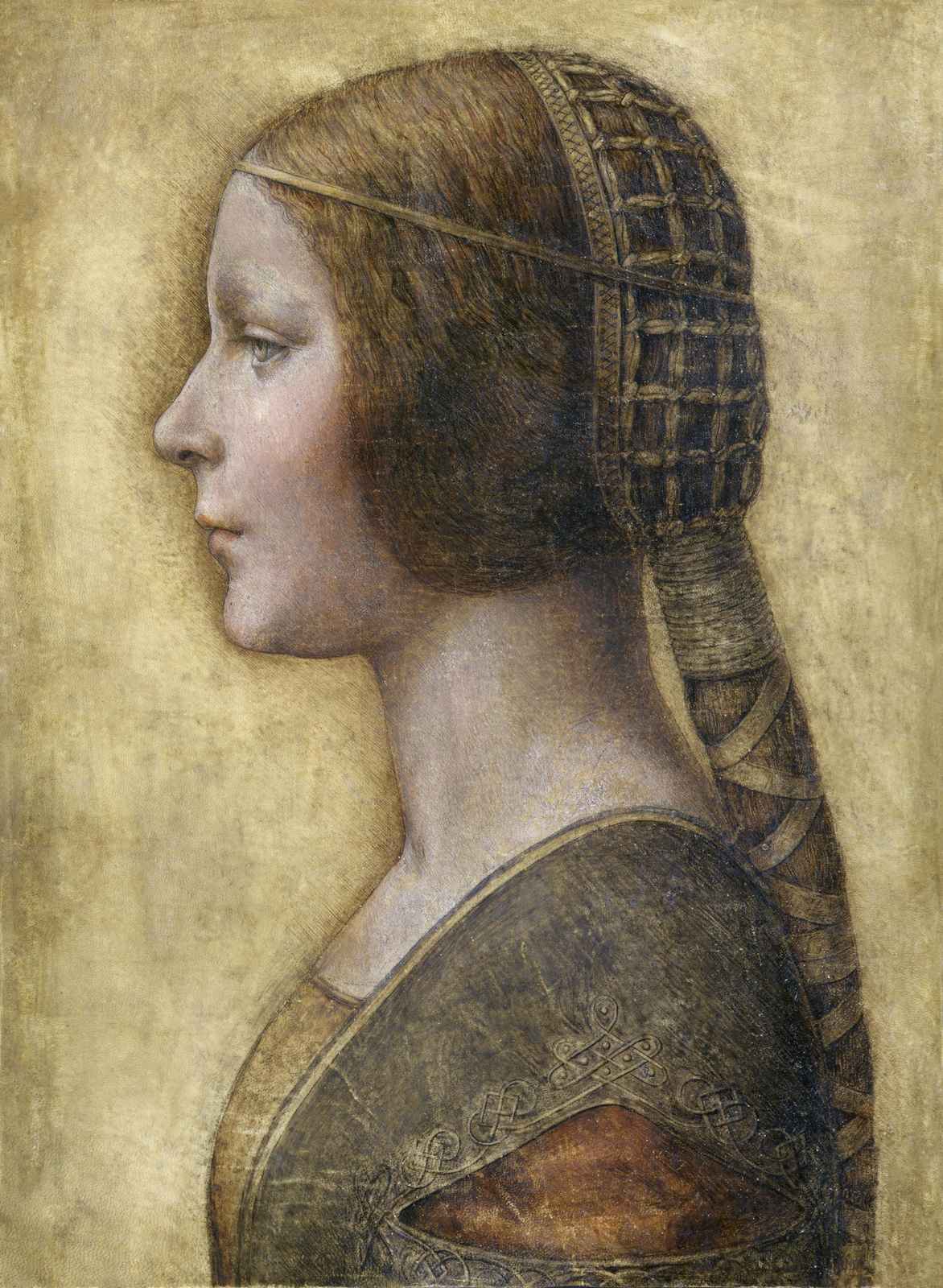Renaissance Portrait Lady Profile Wall Art