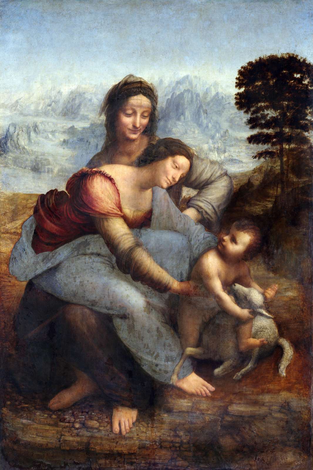 Madonna and Child with St. Anne Wall Art