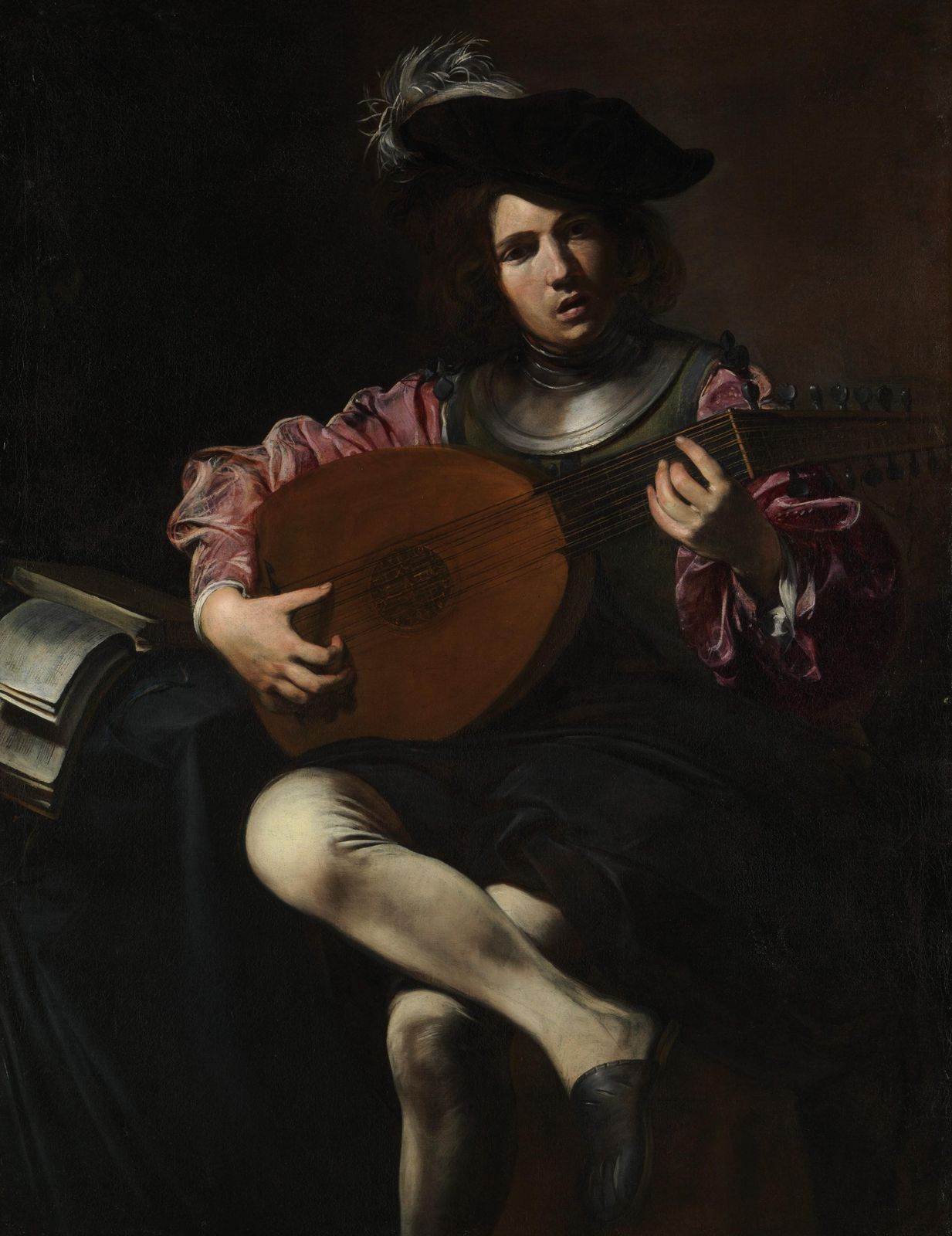 Baroque Lute Player Wall Art