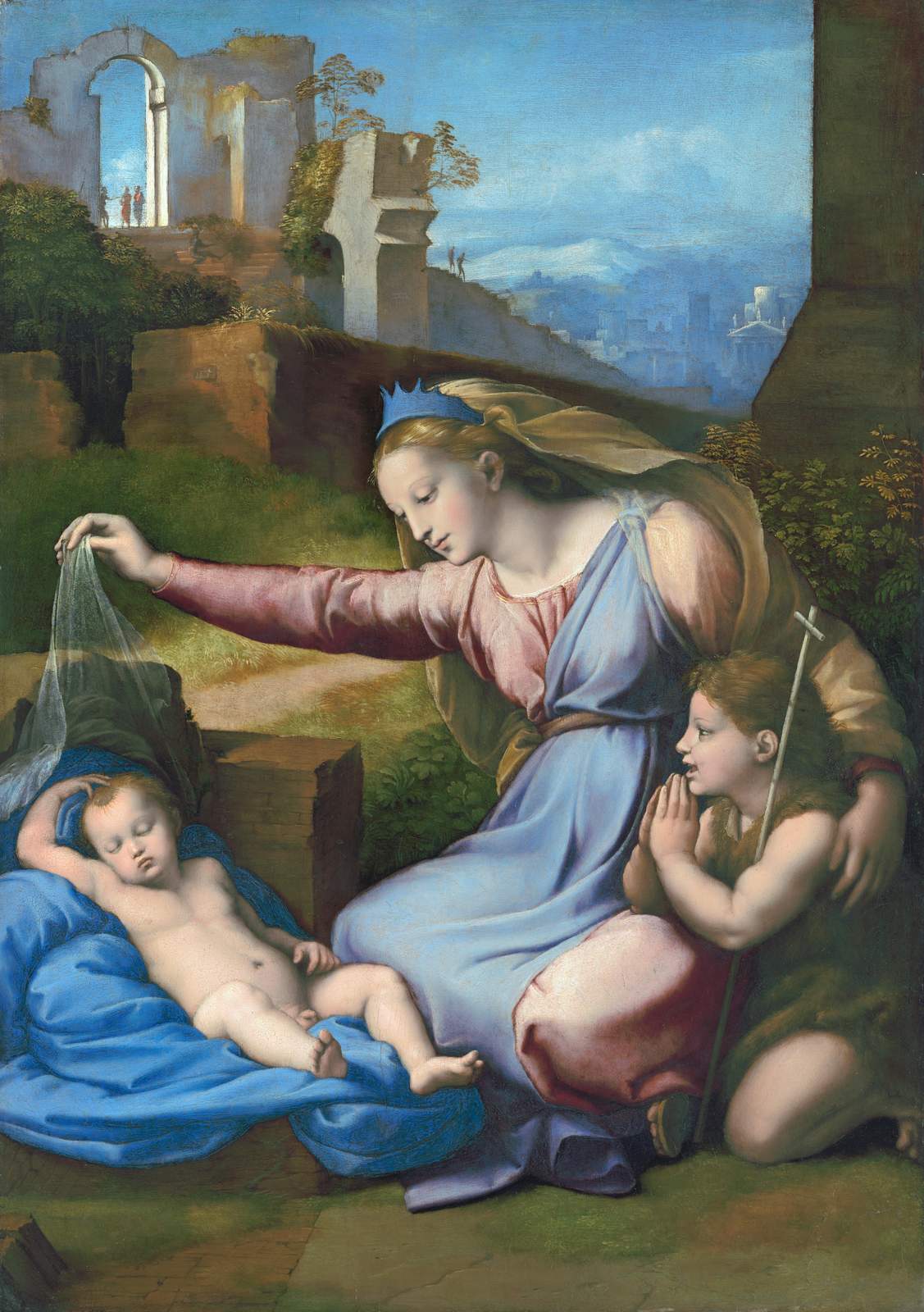 Madonna and Child with Saint John Wall Art
