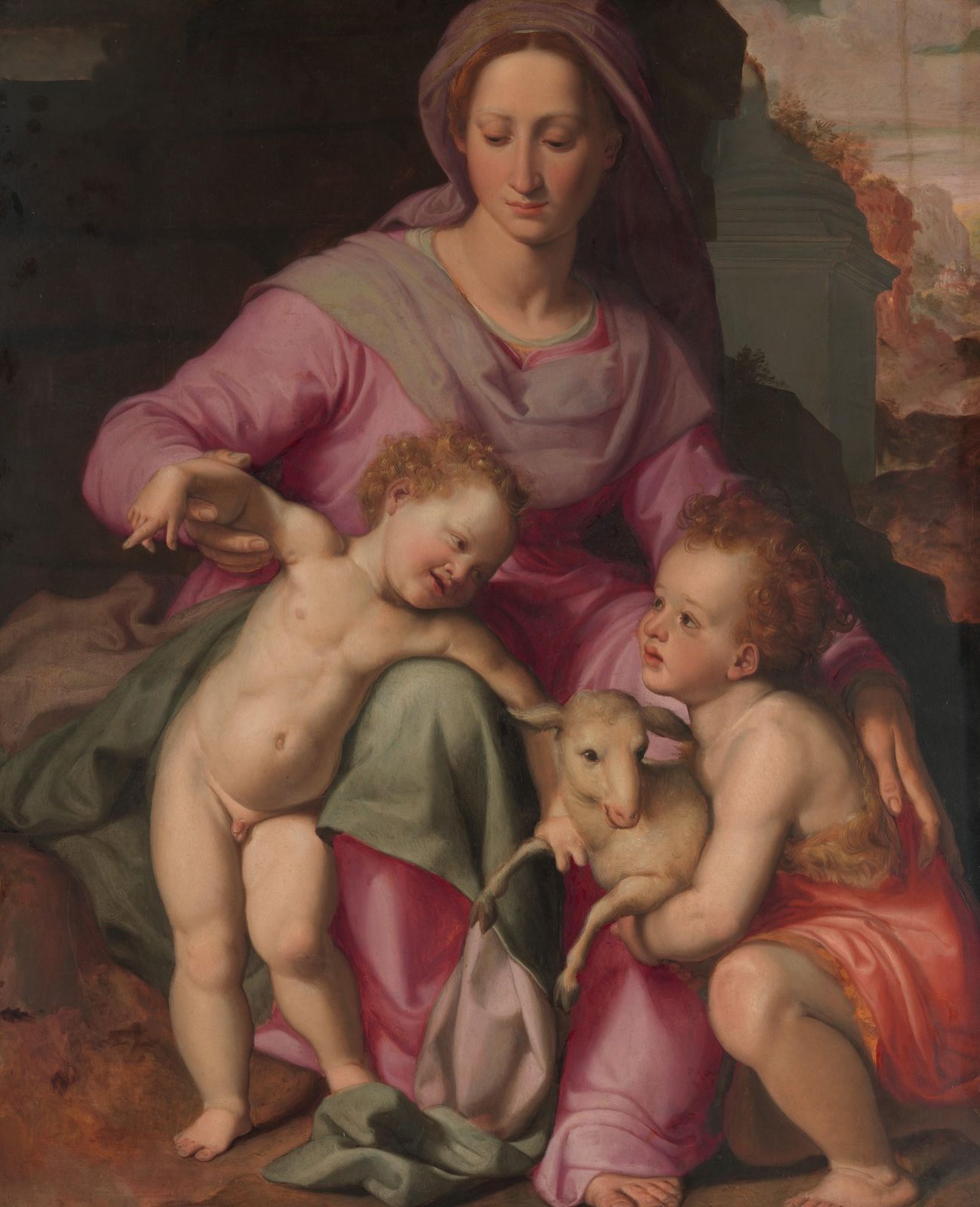 Madonna and Child with St. John the Baptist Wall Art