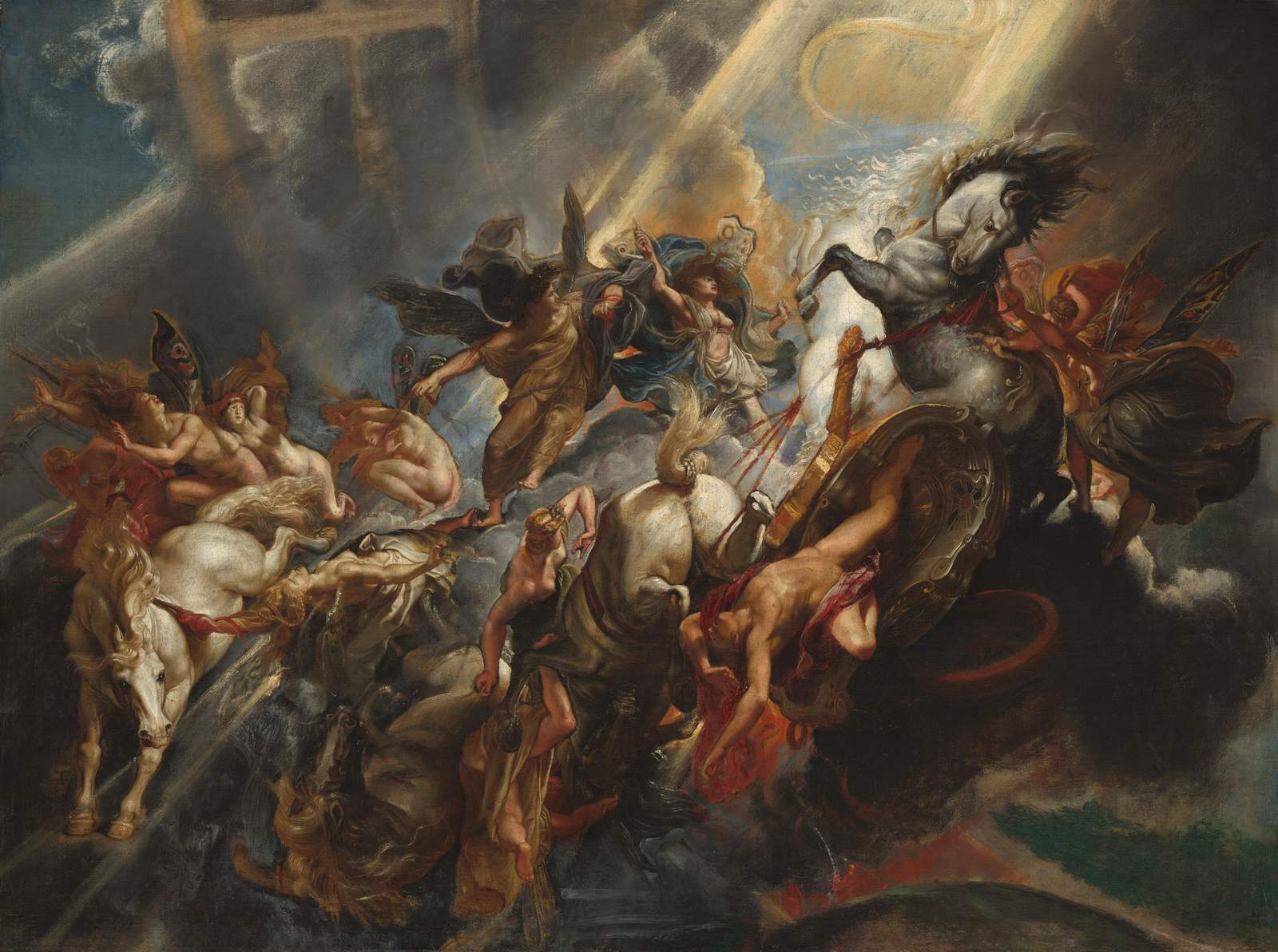 Mythological Triumph Sky Scene Wall Art
