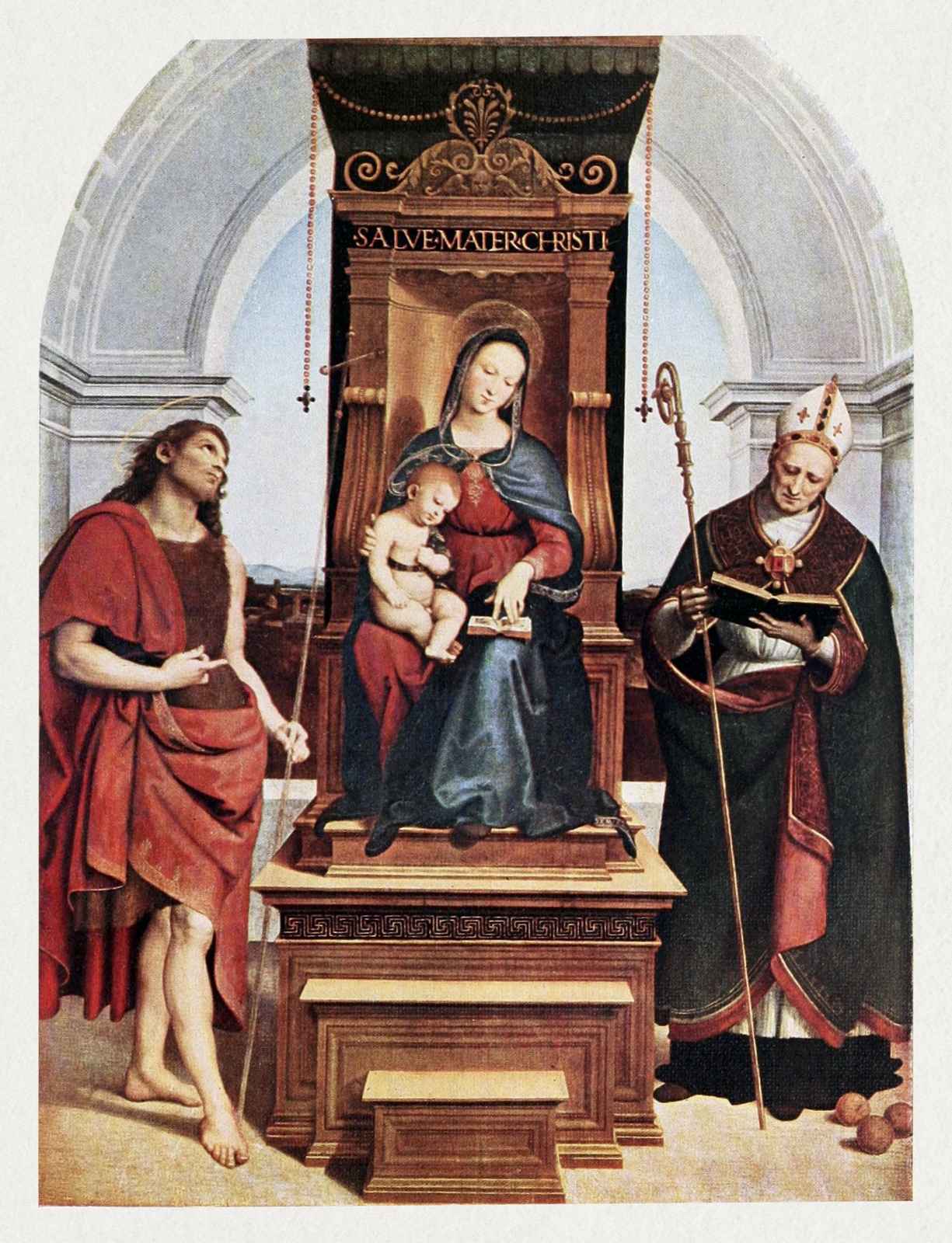Madonna and Child with St. John the Baptist and St. Jerome Wall Art