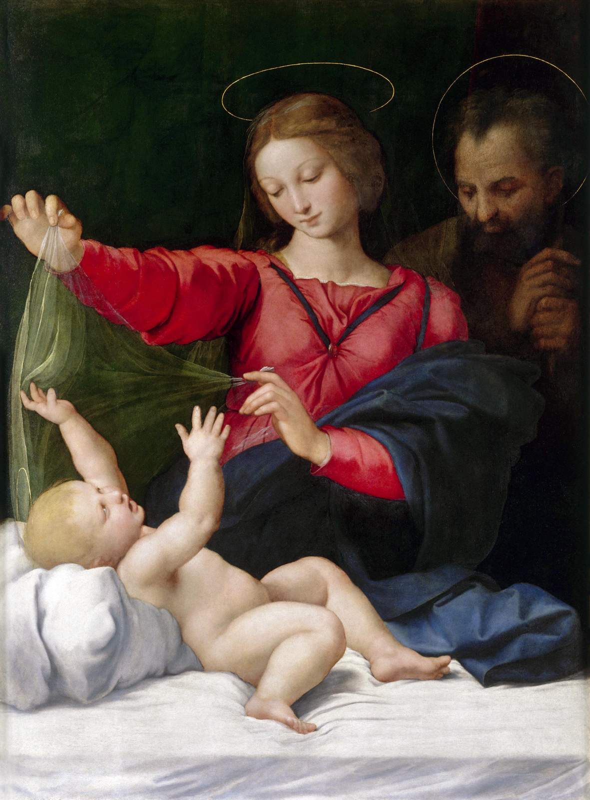 Madonna and Child with St. Joseph Wall Art