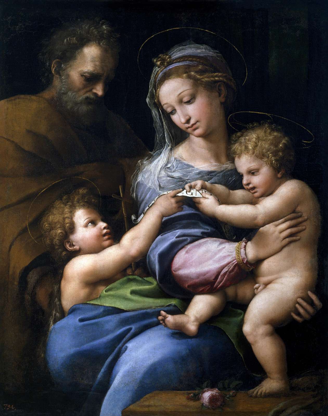 Madonna and Child with St. Joseph Wall Art
