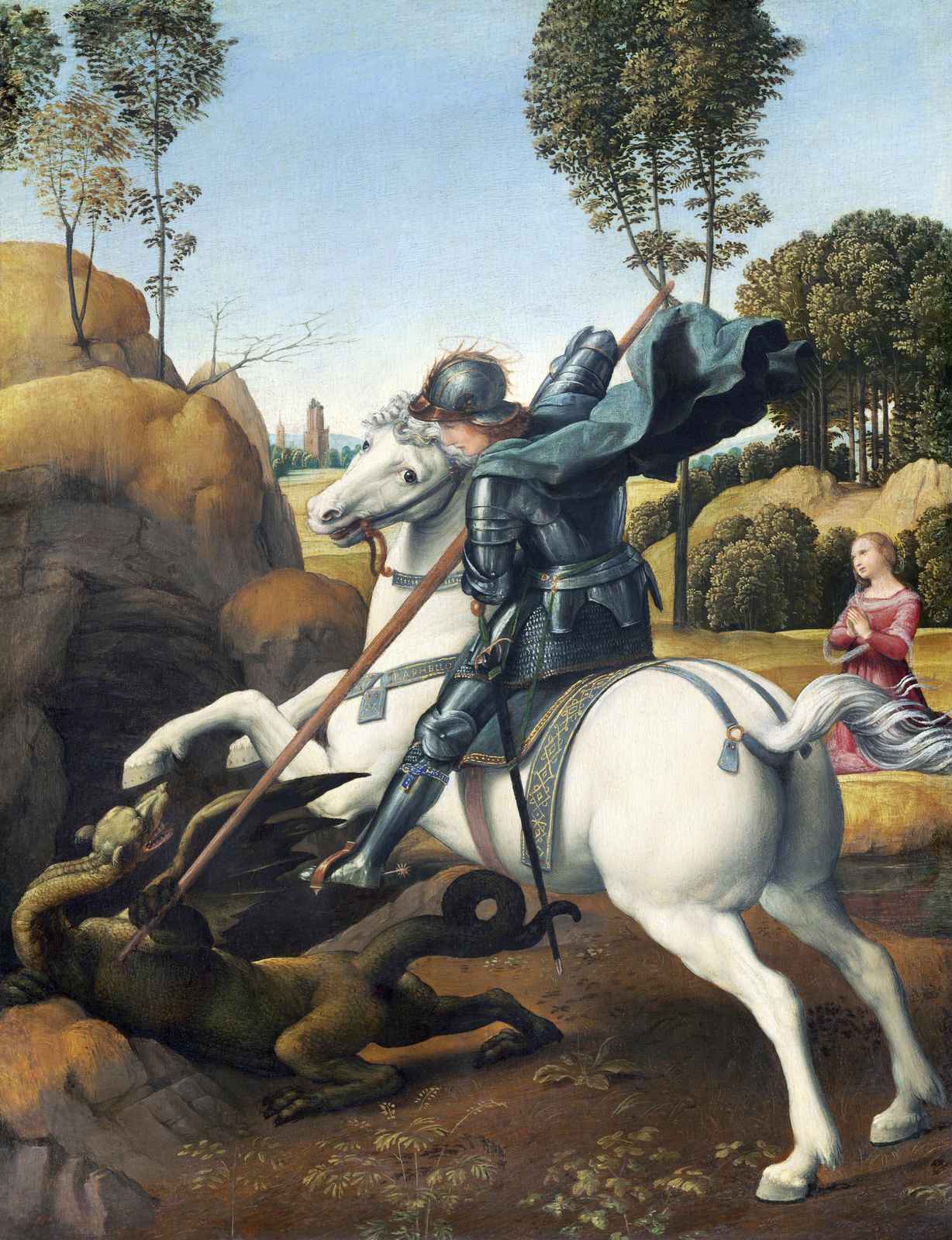 Saint George Slaying Dragon Wall Art