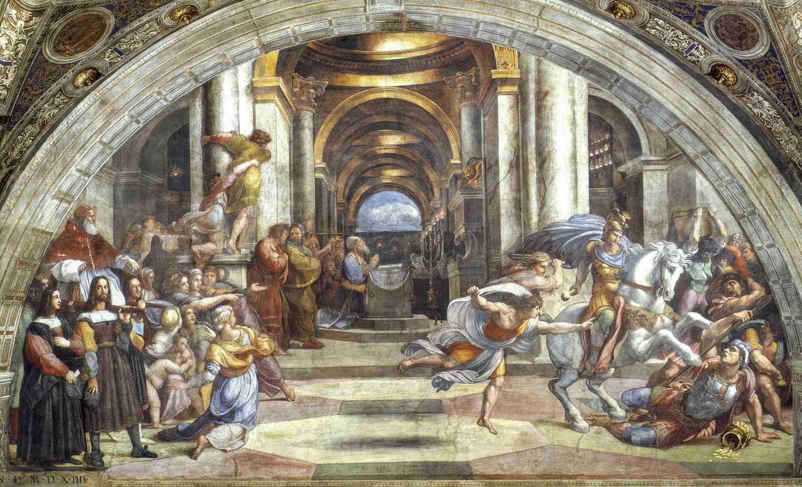 Renaissance Masterpiece: The Expulsion of Heliodorus Wall Art
