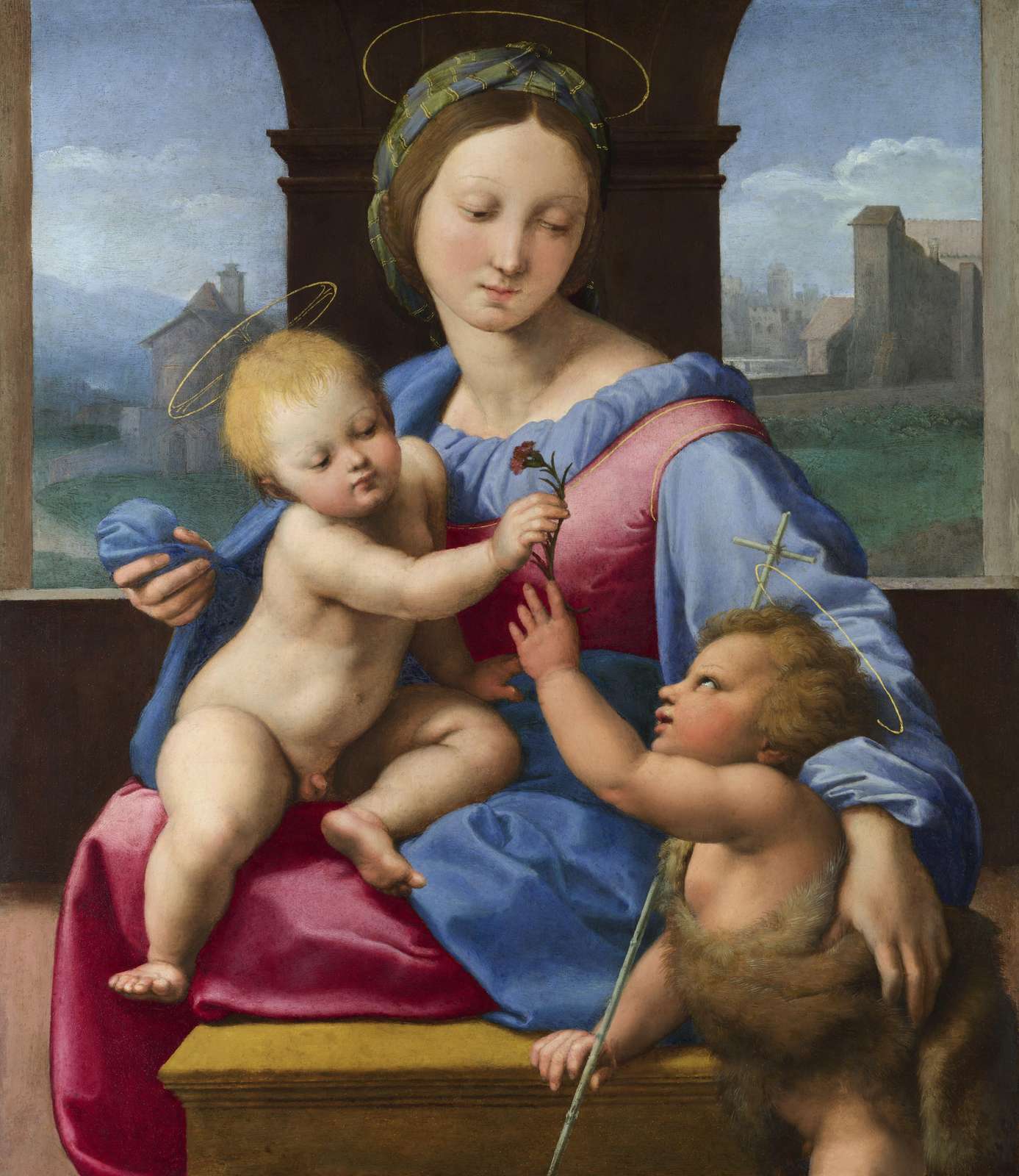 Madonna and Child with Saint John Wall Art