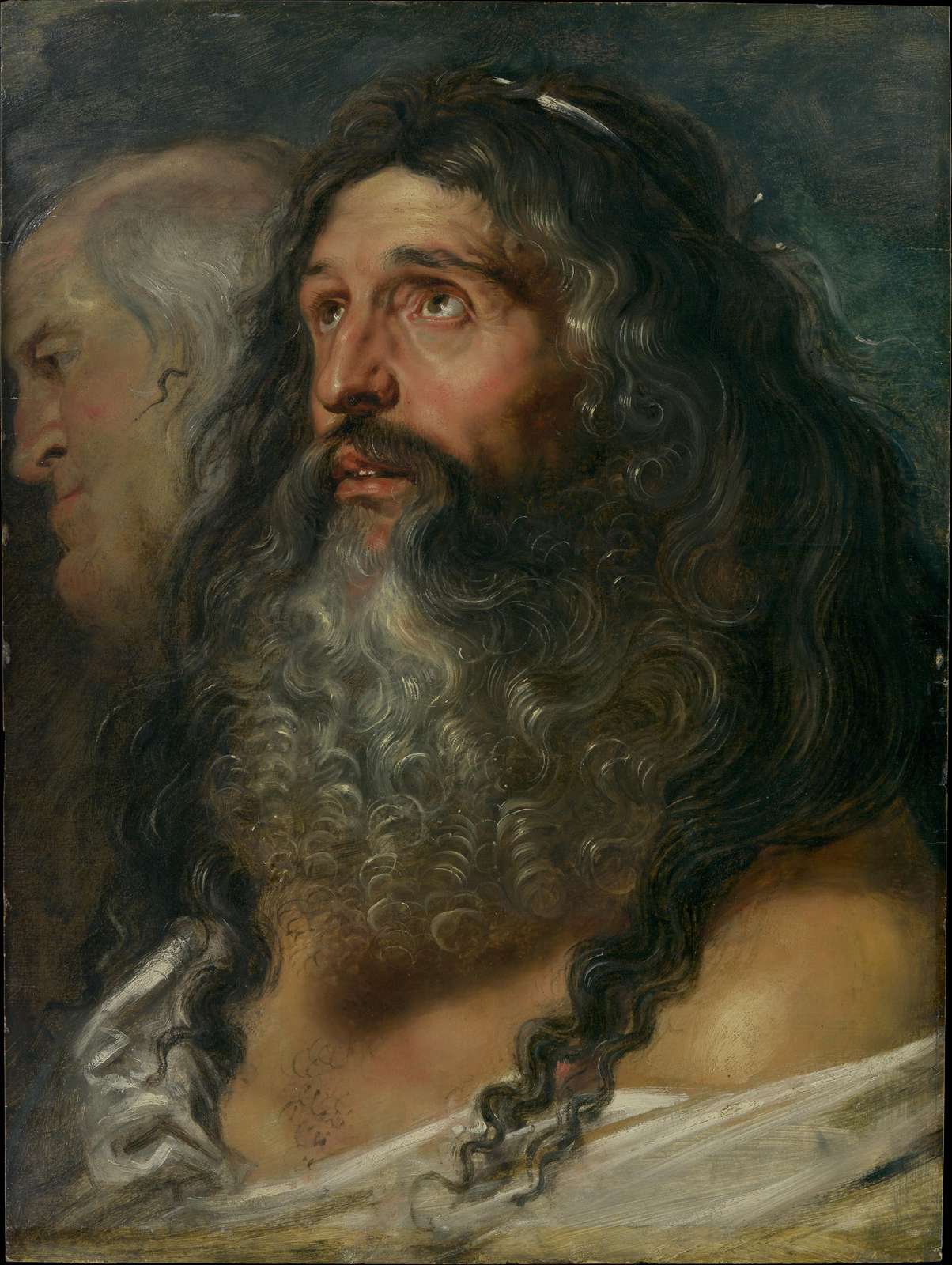 Dramatic Portrait of a Bearded Man Wall Art