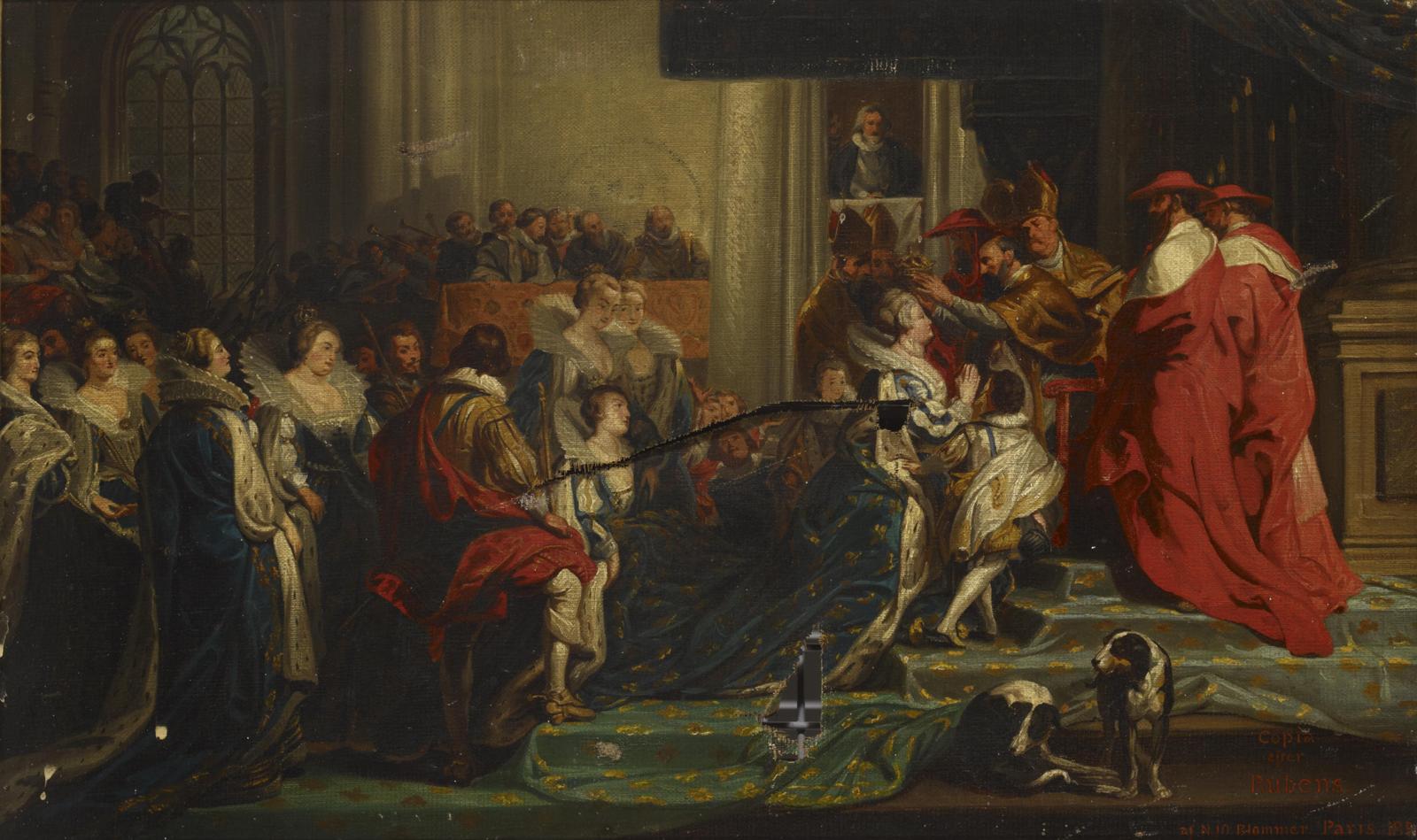 Royal Coronation Scene Oil Painting Wall Art