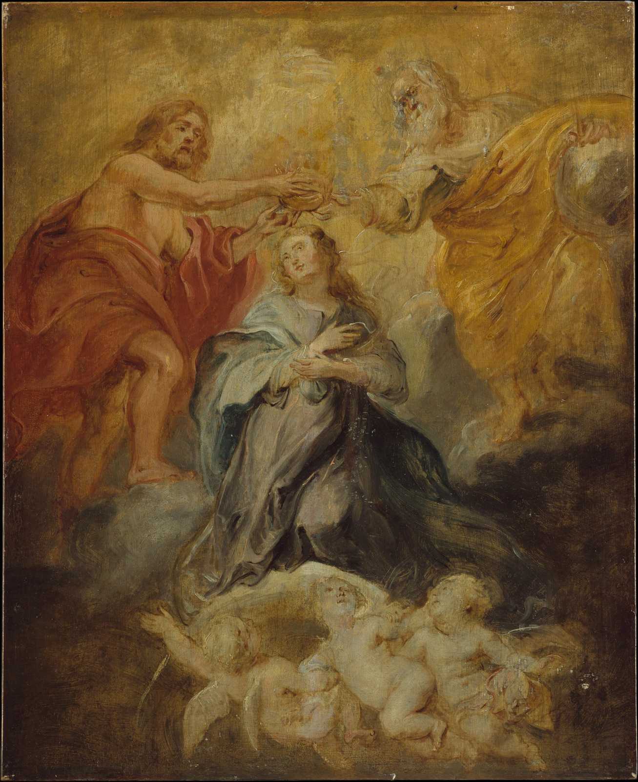 Coronation of the Virgin Religious Art Wall Art