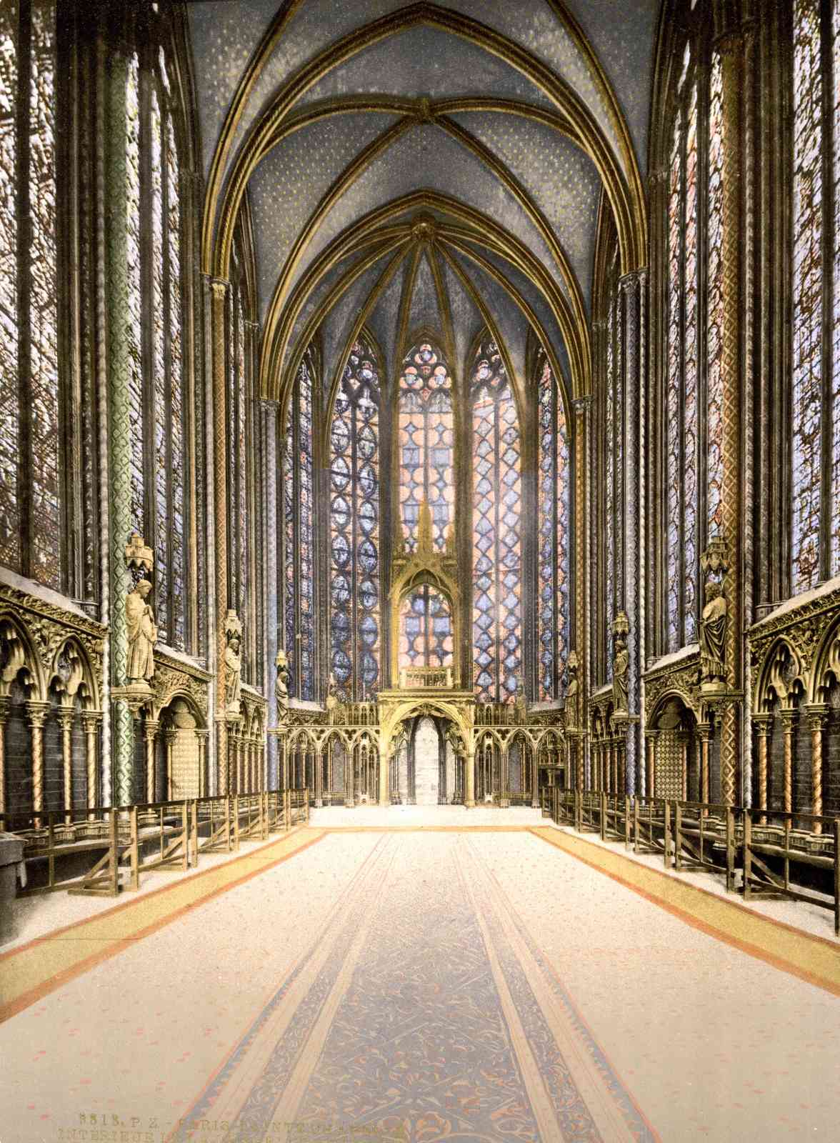 Gothic Cathedral Interior Vaulted Ceiling Wall Art