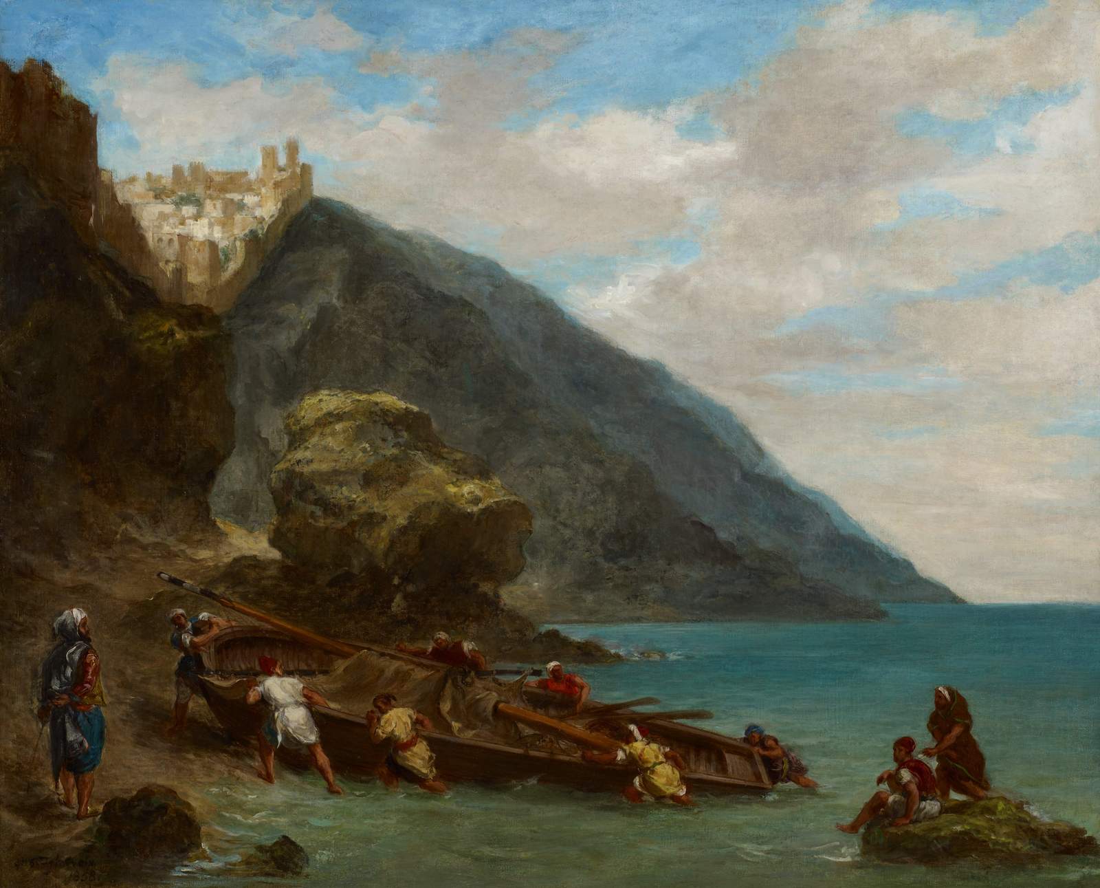Mediterranean Landing Scene Wall Art