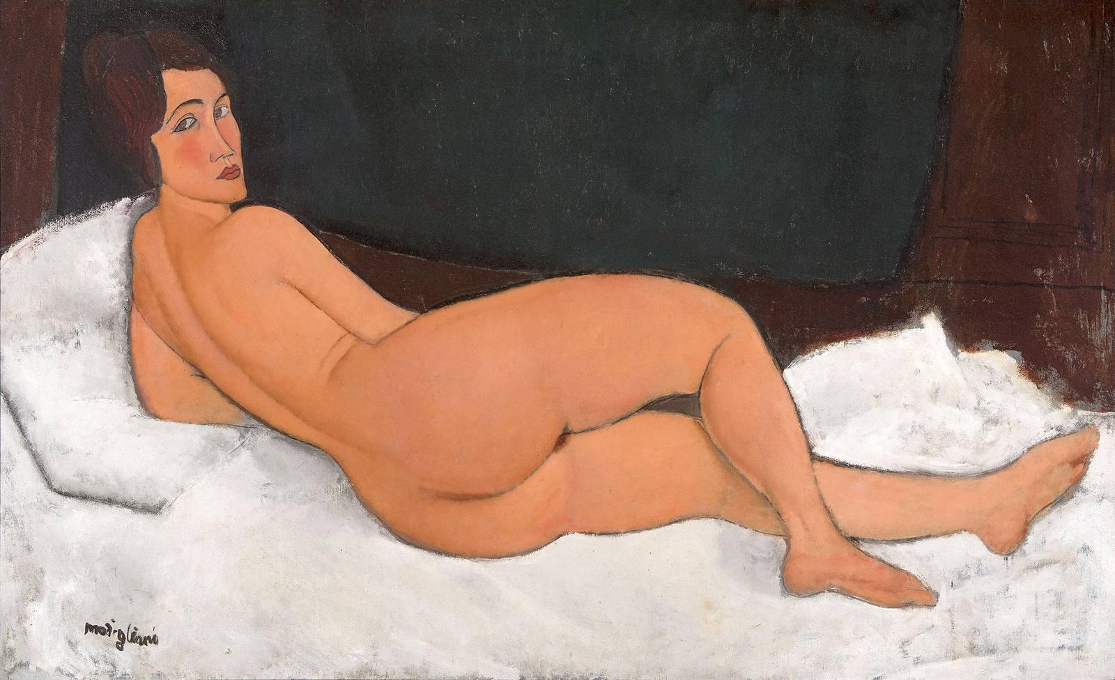 Modigliani Reclining Nude Vintage Art Wall Art