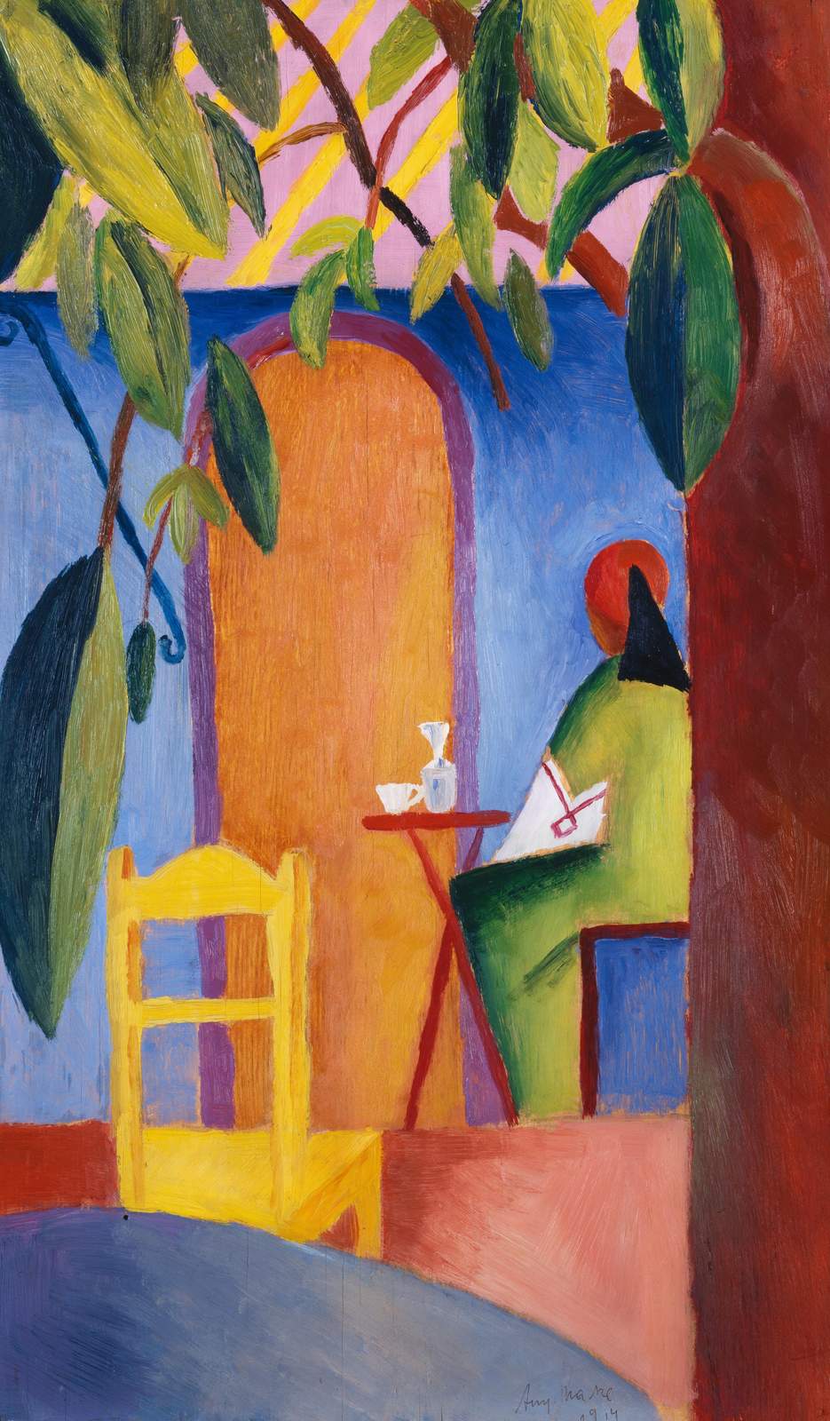 Vibrant Cafe Scene Wall Art - Modern Art Wall Decor