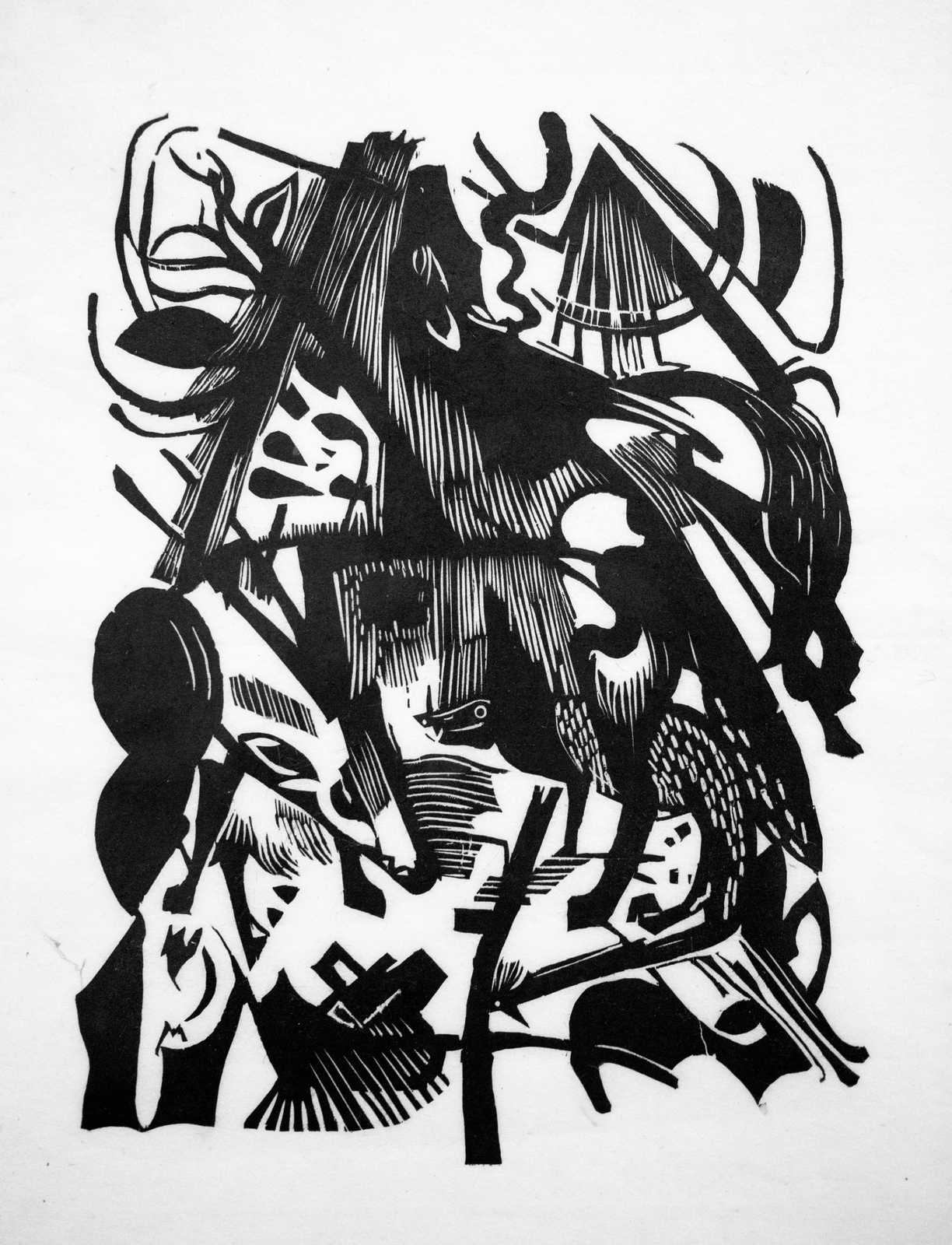 Abstract Animal & Nature Woodcut Wall Art
