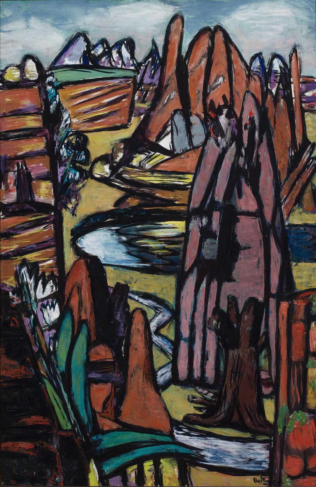 Vibrant Abstract Landscape Wall Art