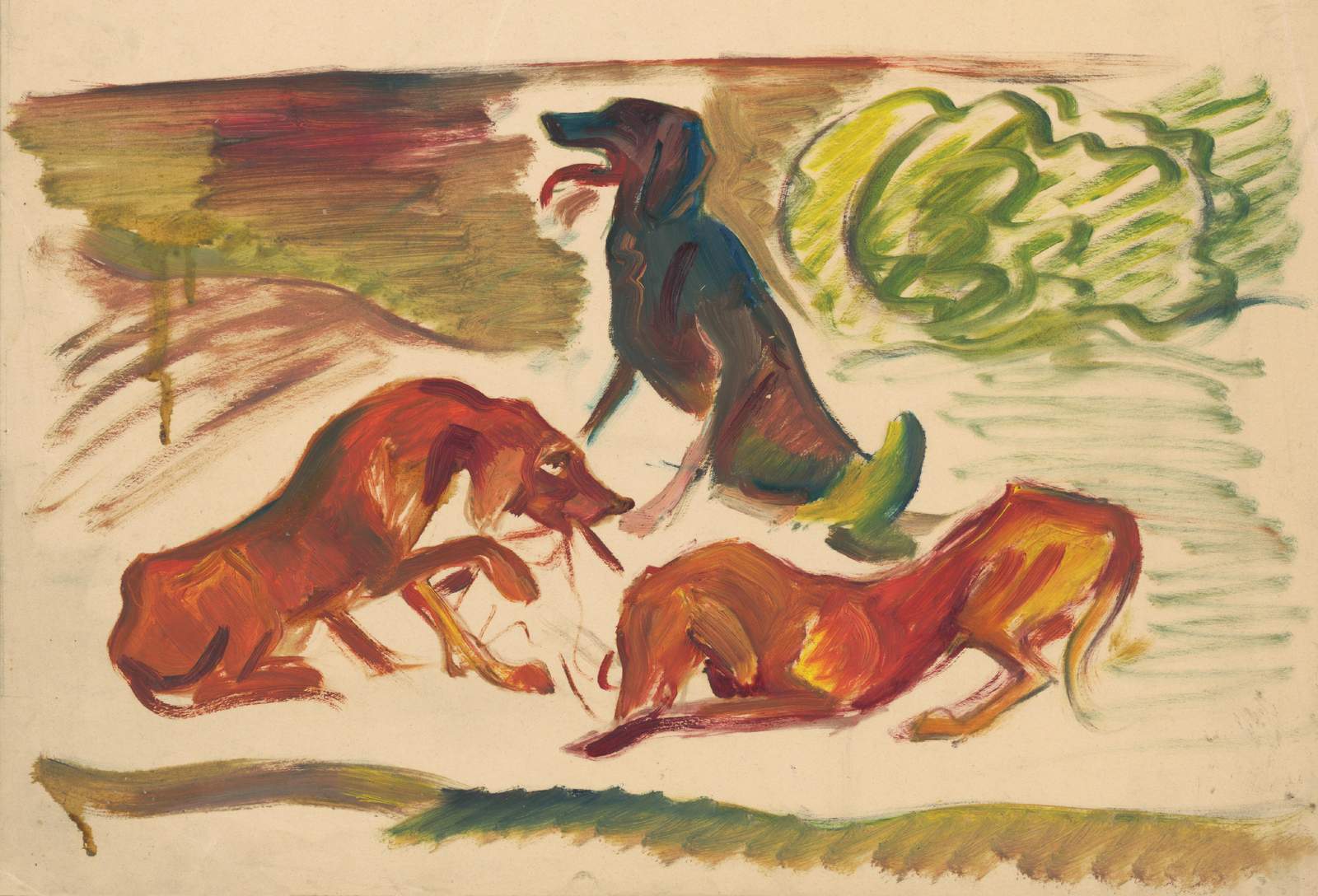 Expressive Dog Trio Wall Art Wall Art