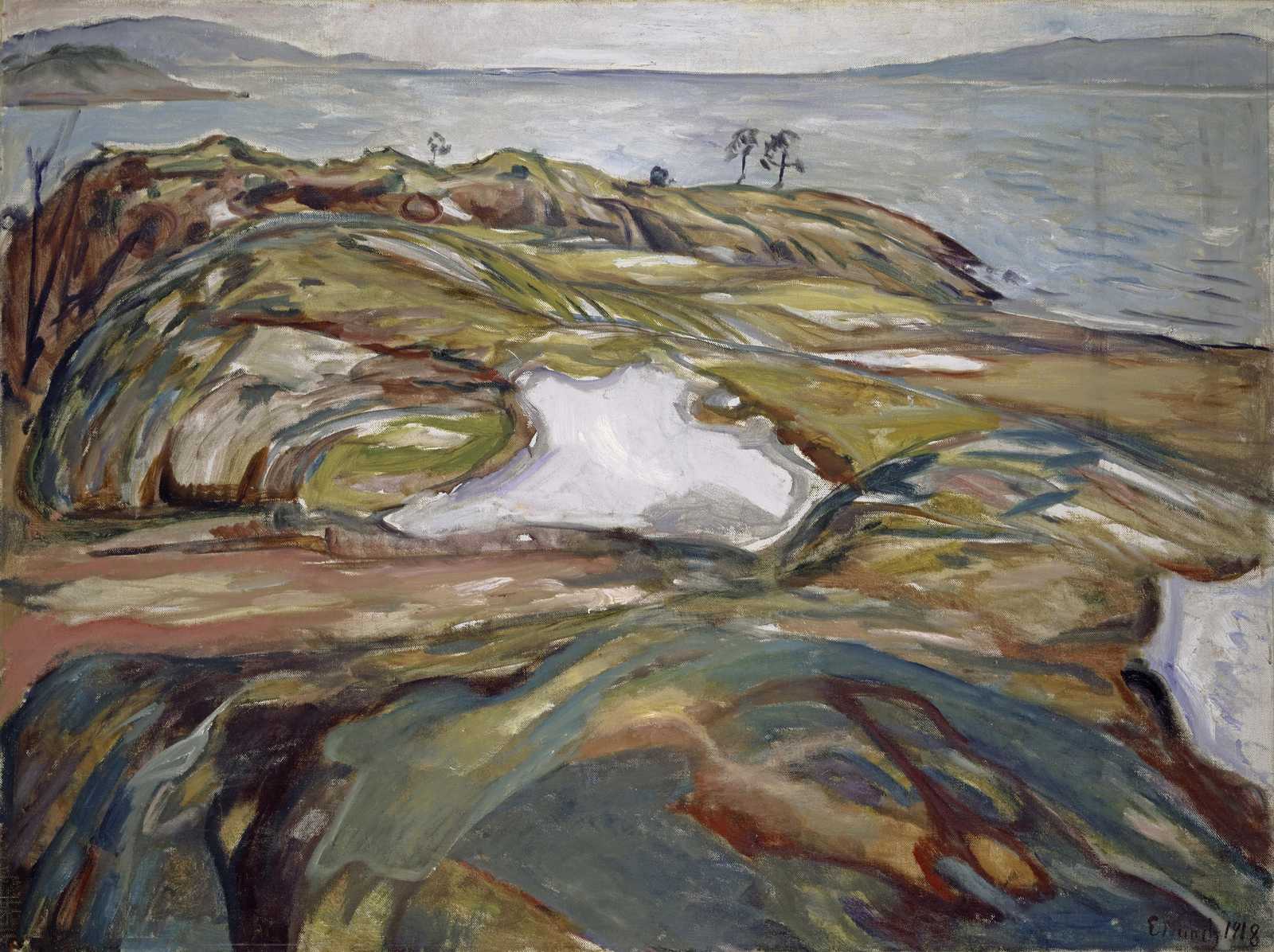 Serene Coastal Landscape Oil Painting Wall Art