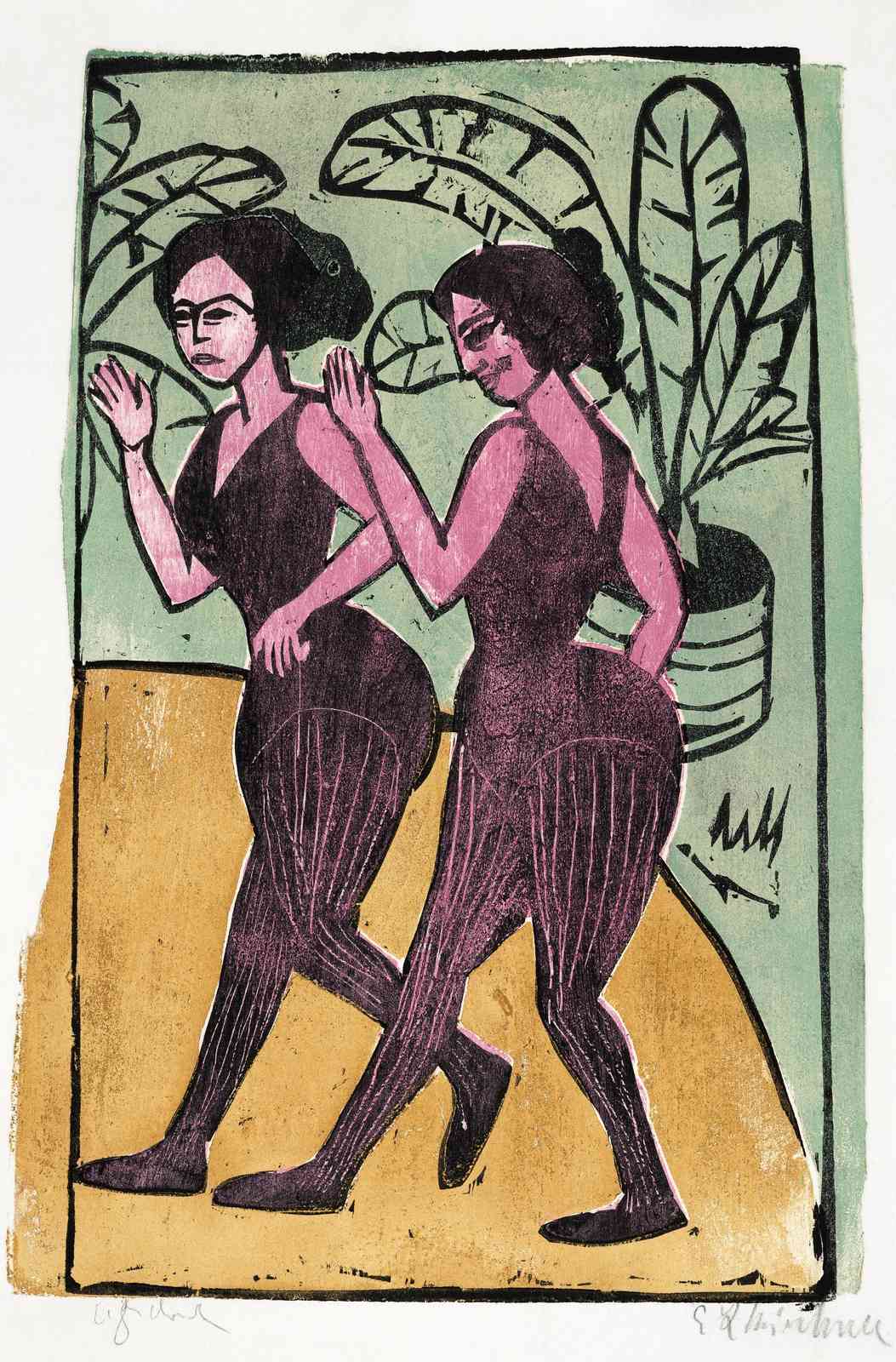 Expressive Figures Dancing Wall Art