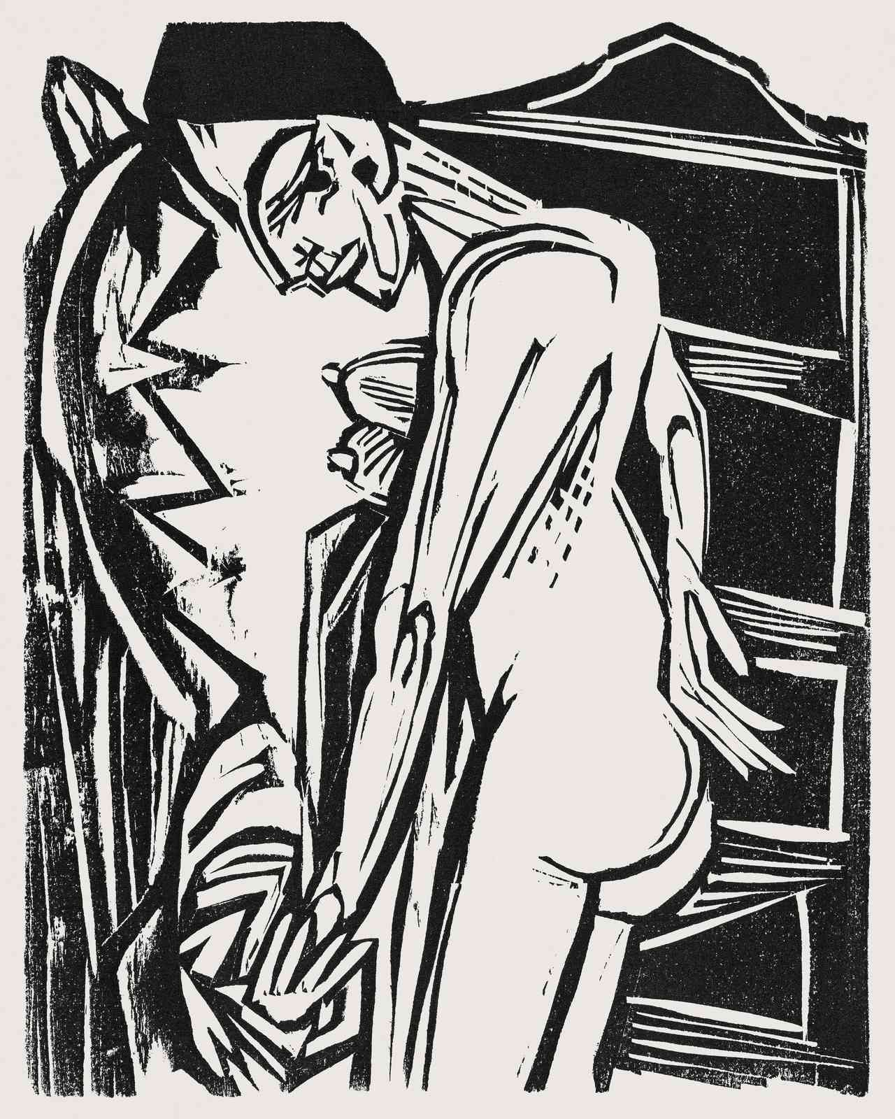 Expressive Figure Black & White Wall Art