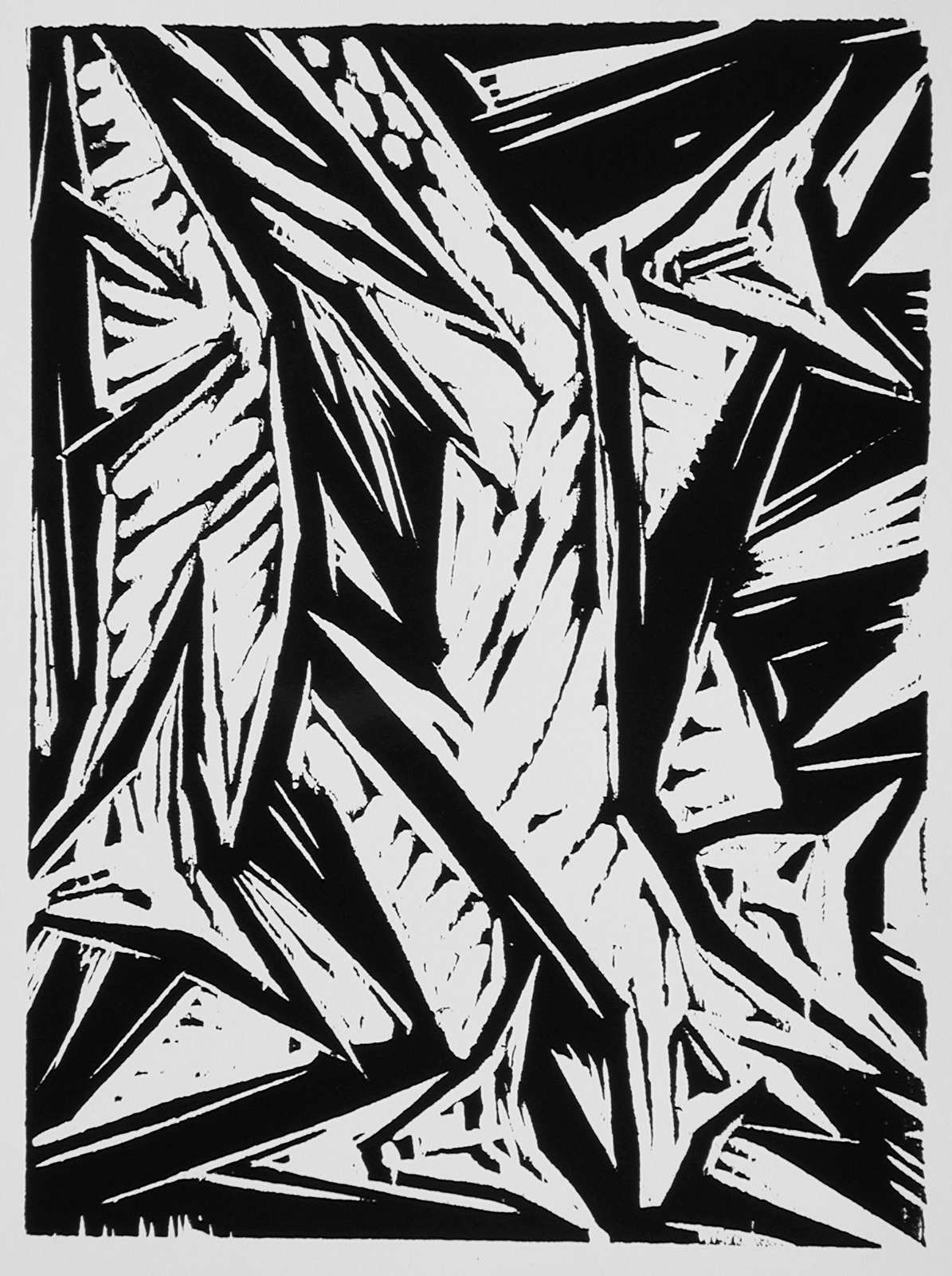 Abstract Black & White Geometric Burst Wall Art