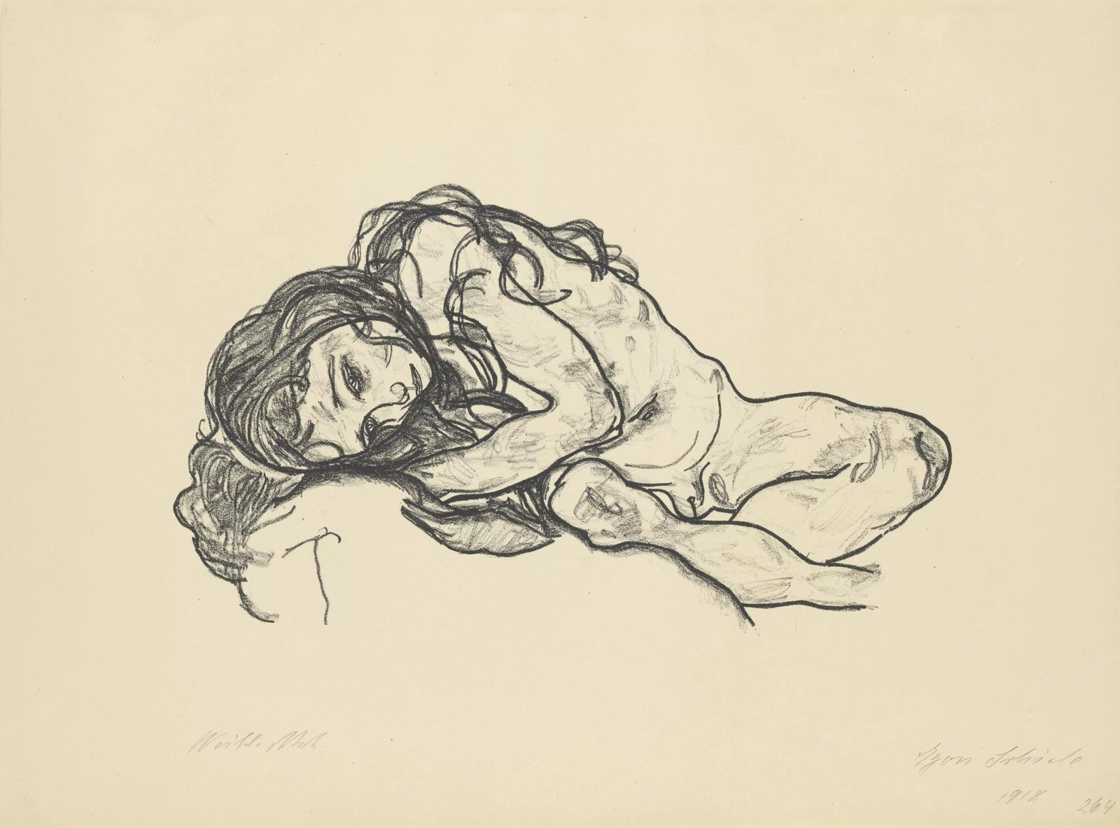 Egon Schiele 'Reclining Nude' Wall Art