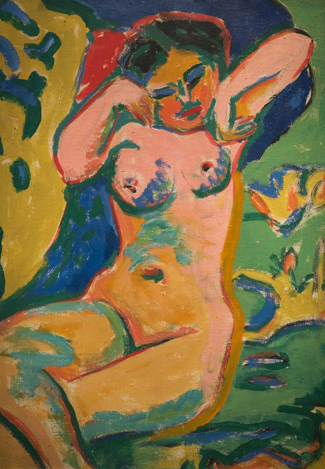 Vibrant Nude Expressionist Art Wall Art