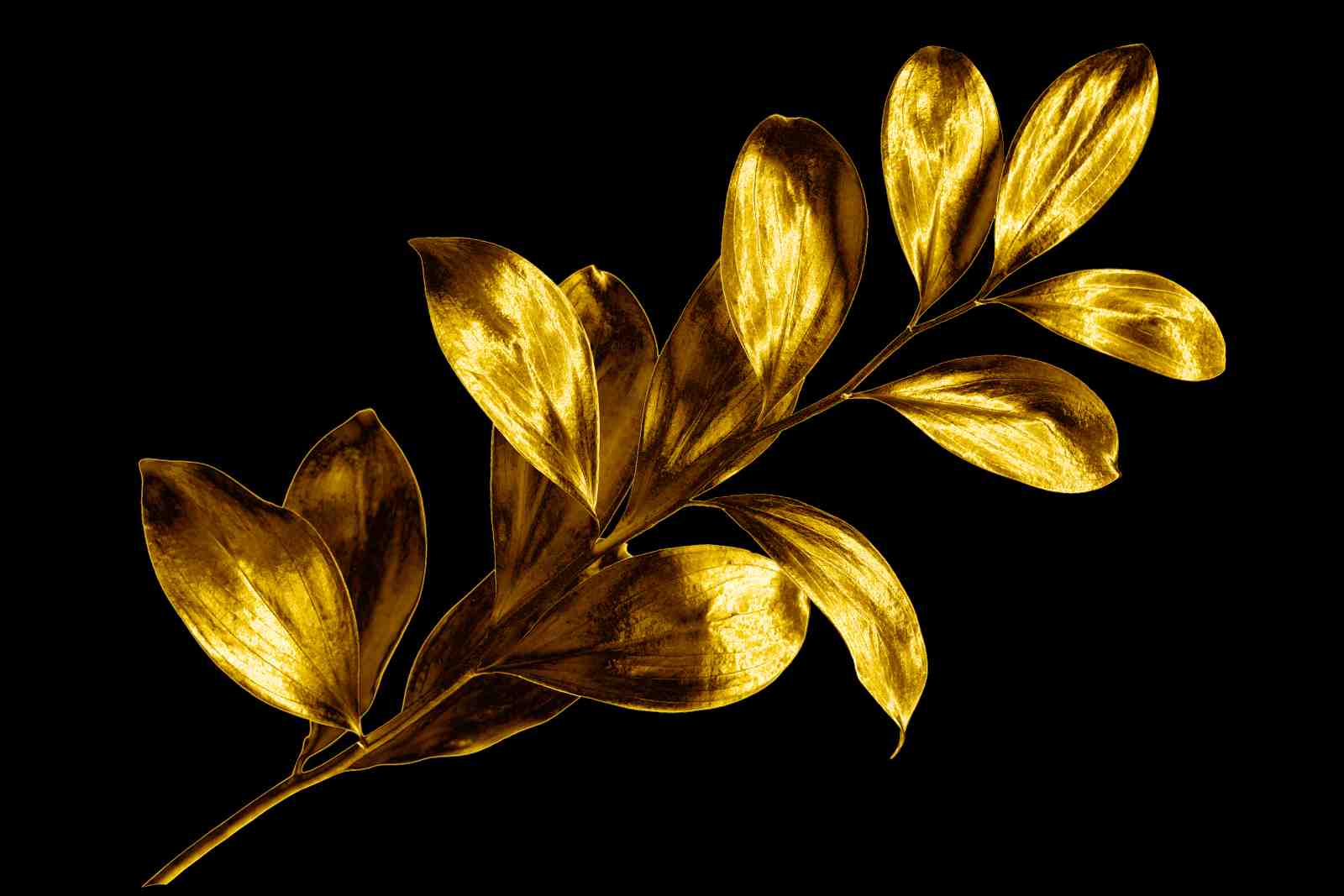 Luxurious Gold Leaves Botanical Wall Art Wall Art