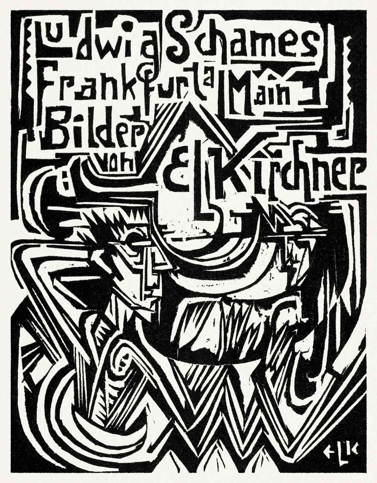 Expressionist Figure Poster - Kirchner Style Wall Art