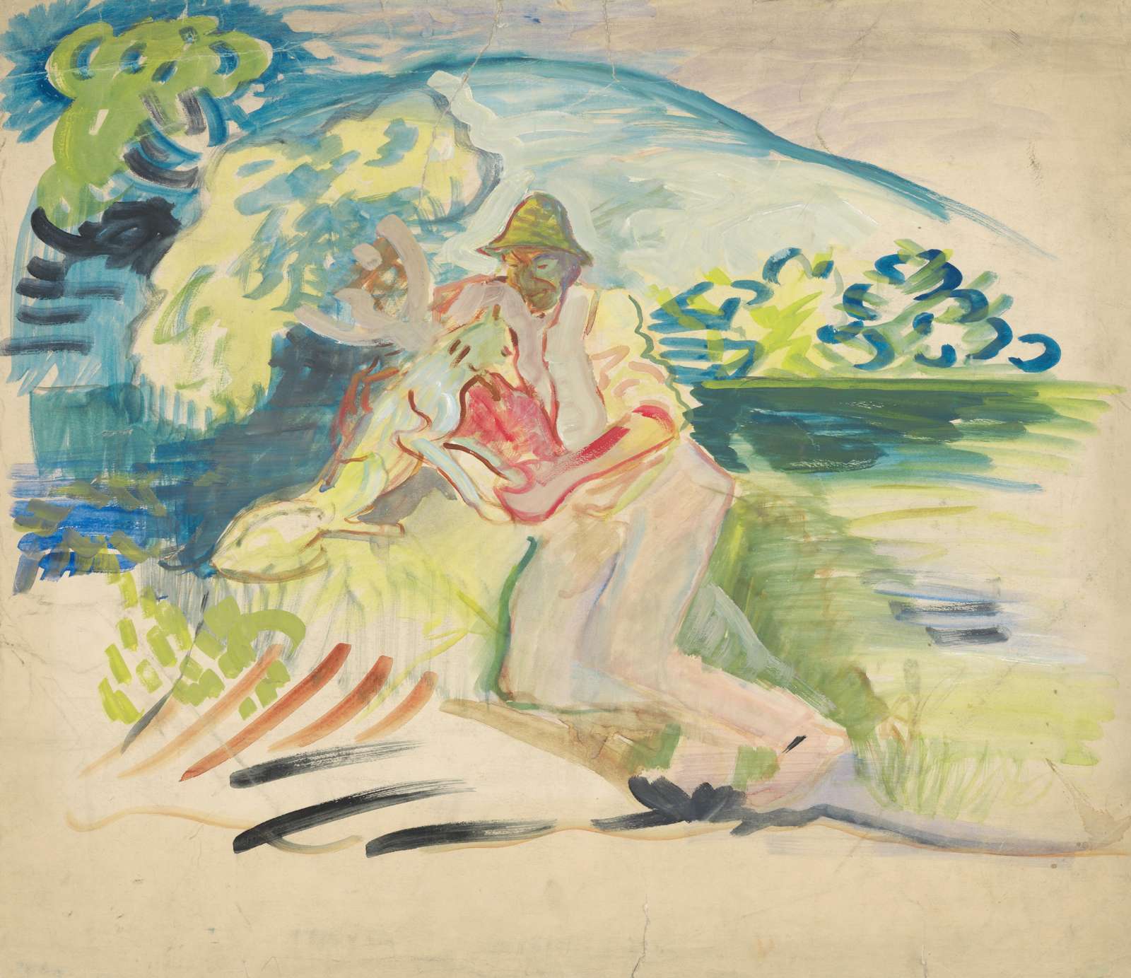 Embrace of Nature: Expressive Figures Wall Art