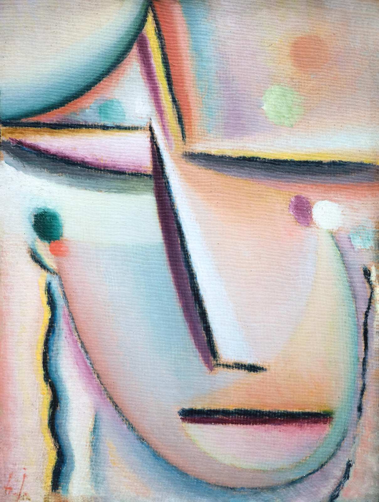 Abstract Face Pastel Dream Wall Art