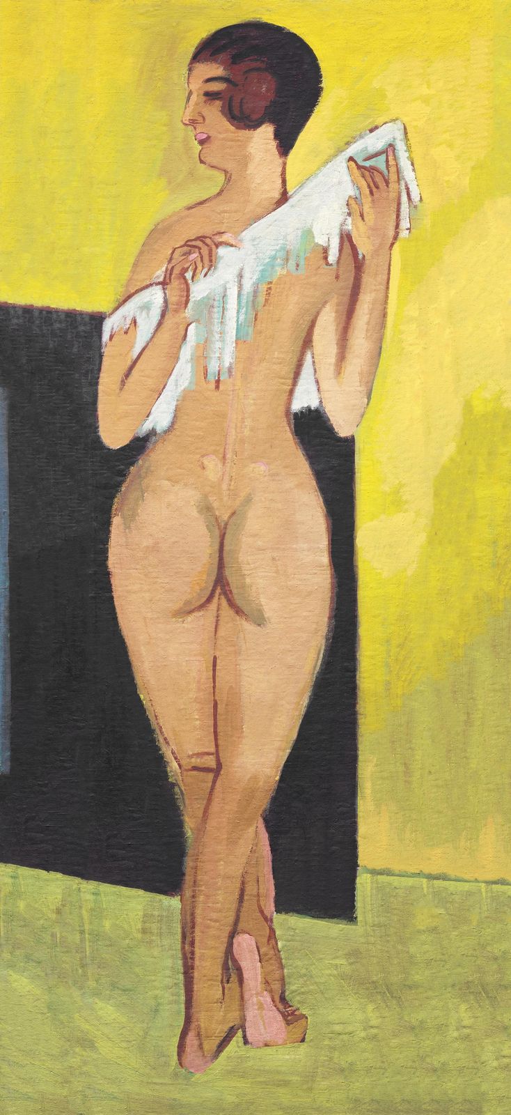 Elegant Figure Yellow Wall Art
