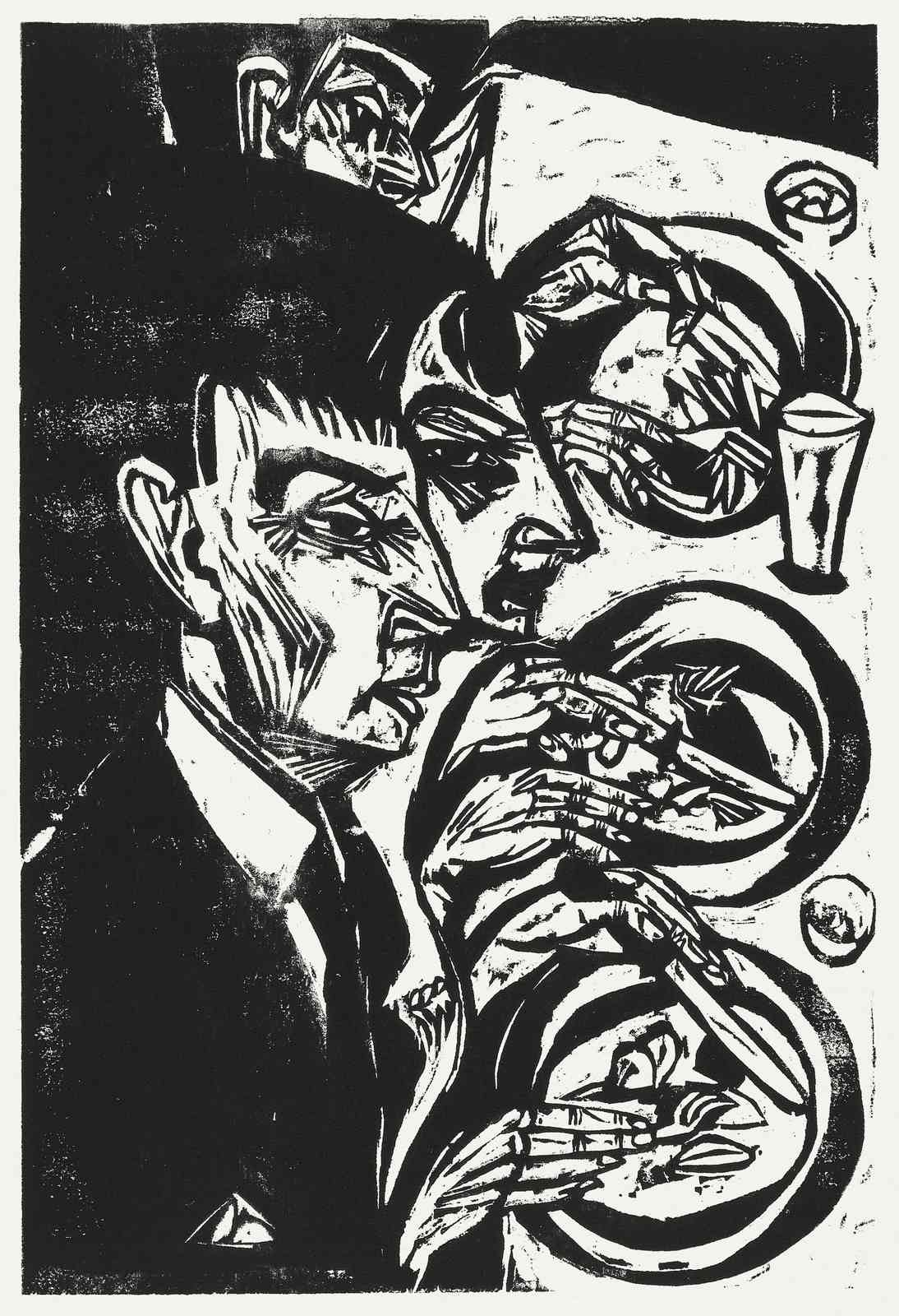 Expressionist Portrait & Hands Wall Art