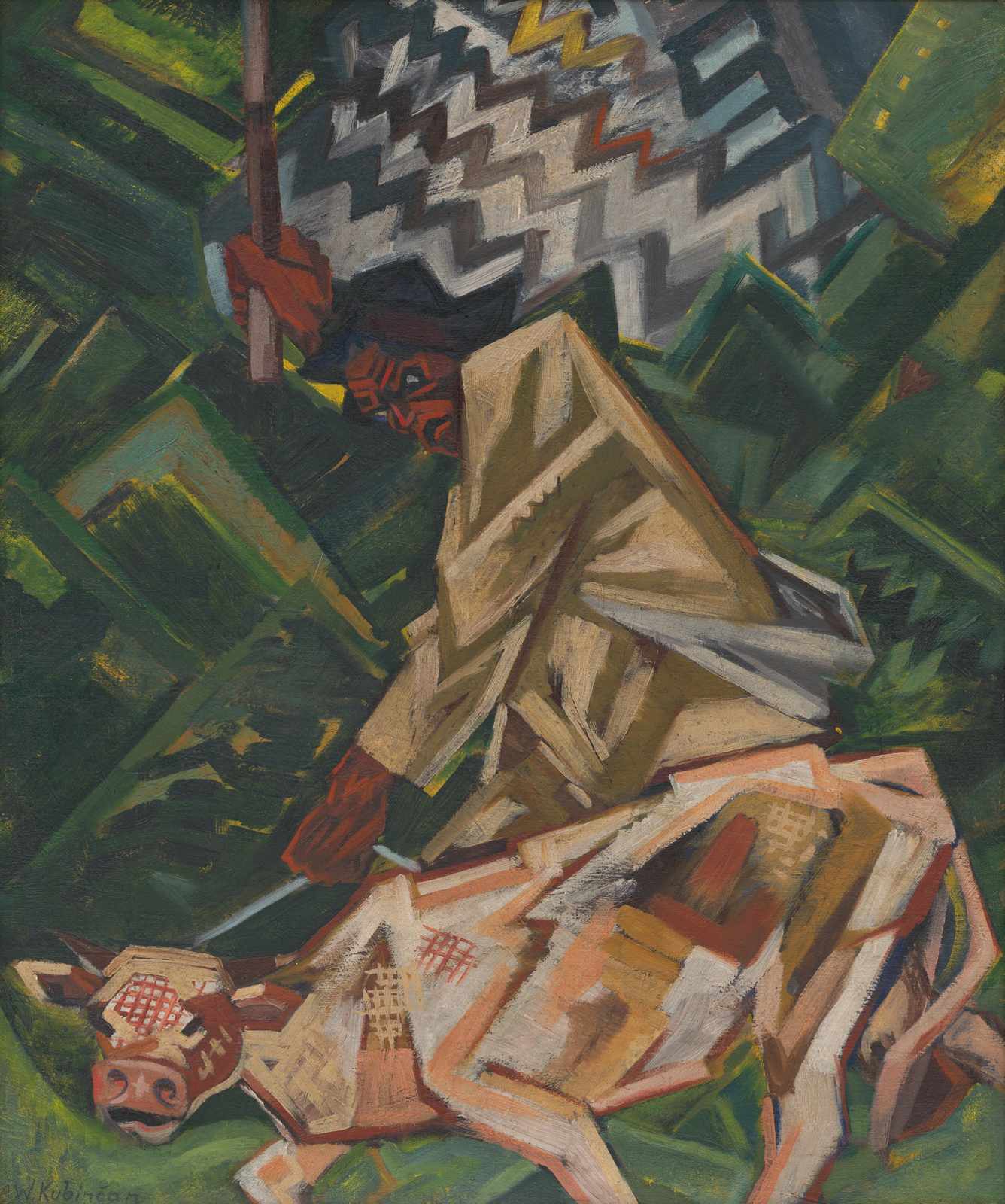 Cubist Bull Rider Wall Art