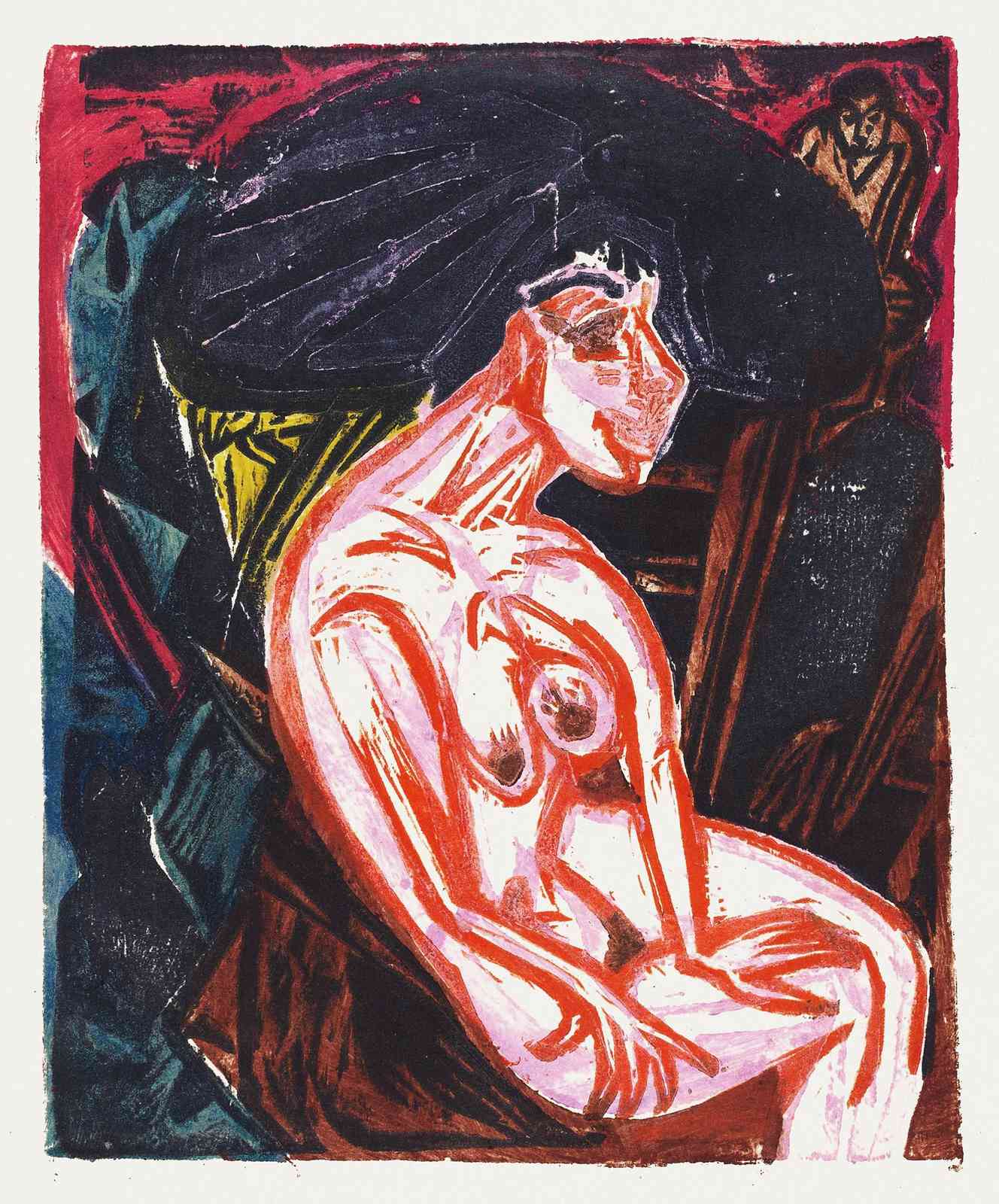 Expressive Portrait Nude Expressionist Wall Art