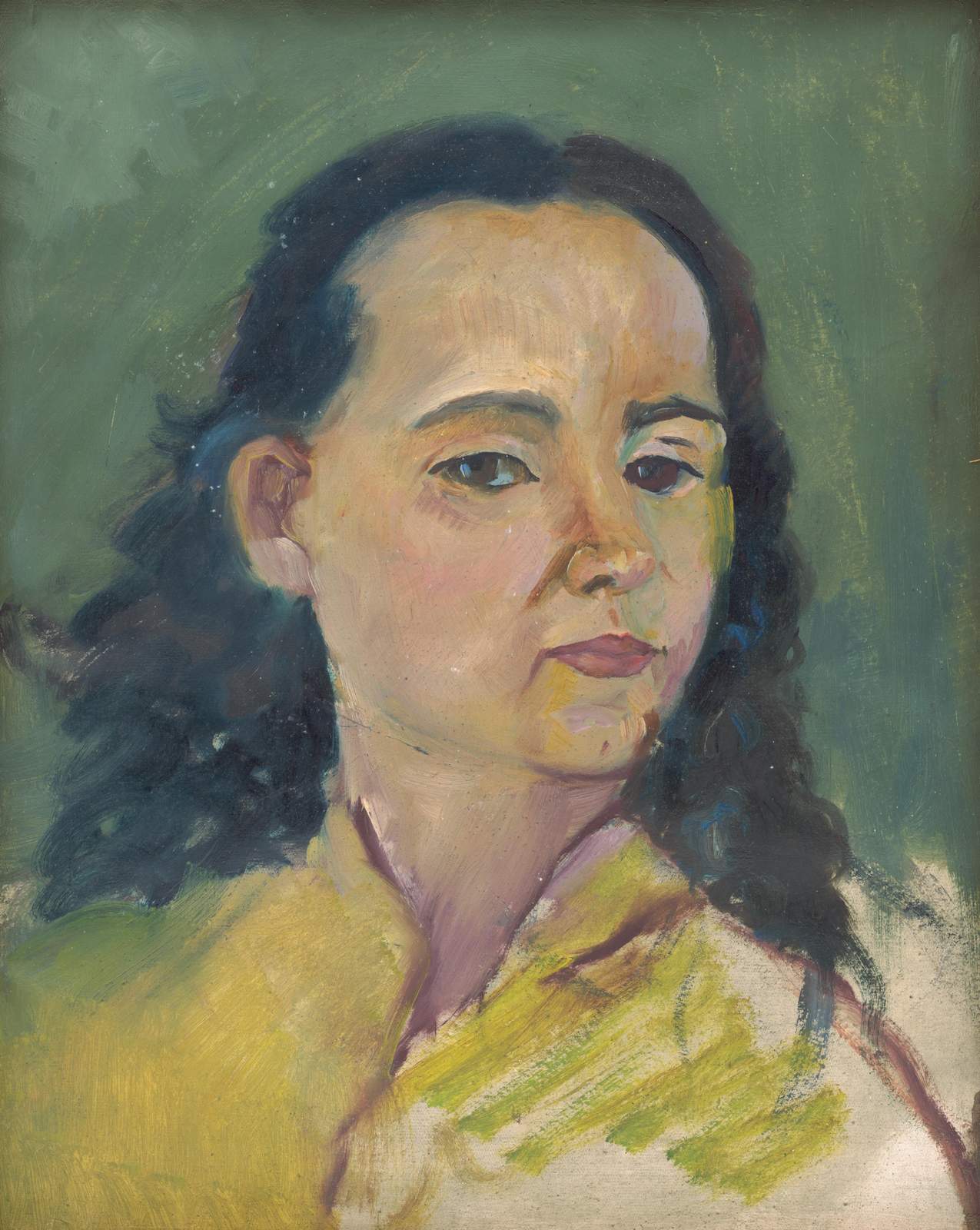 Expressive Portrait of a Woman Wall Art