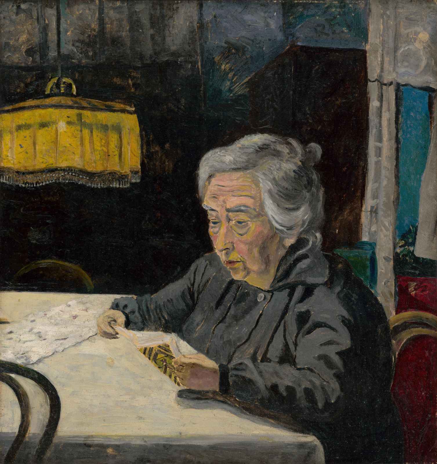 Vintage Portrait of Woman Reading Wall Art