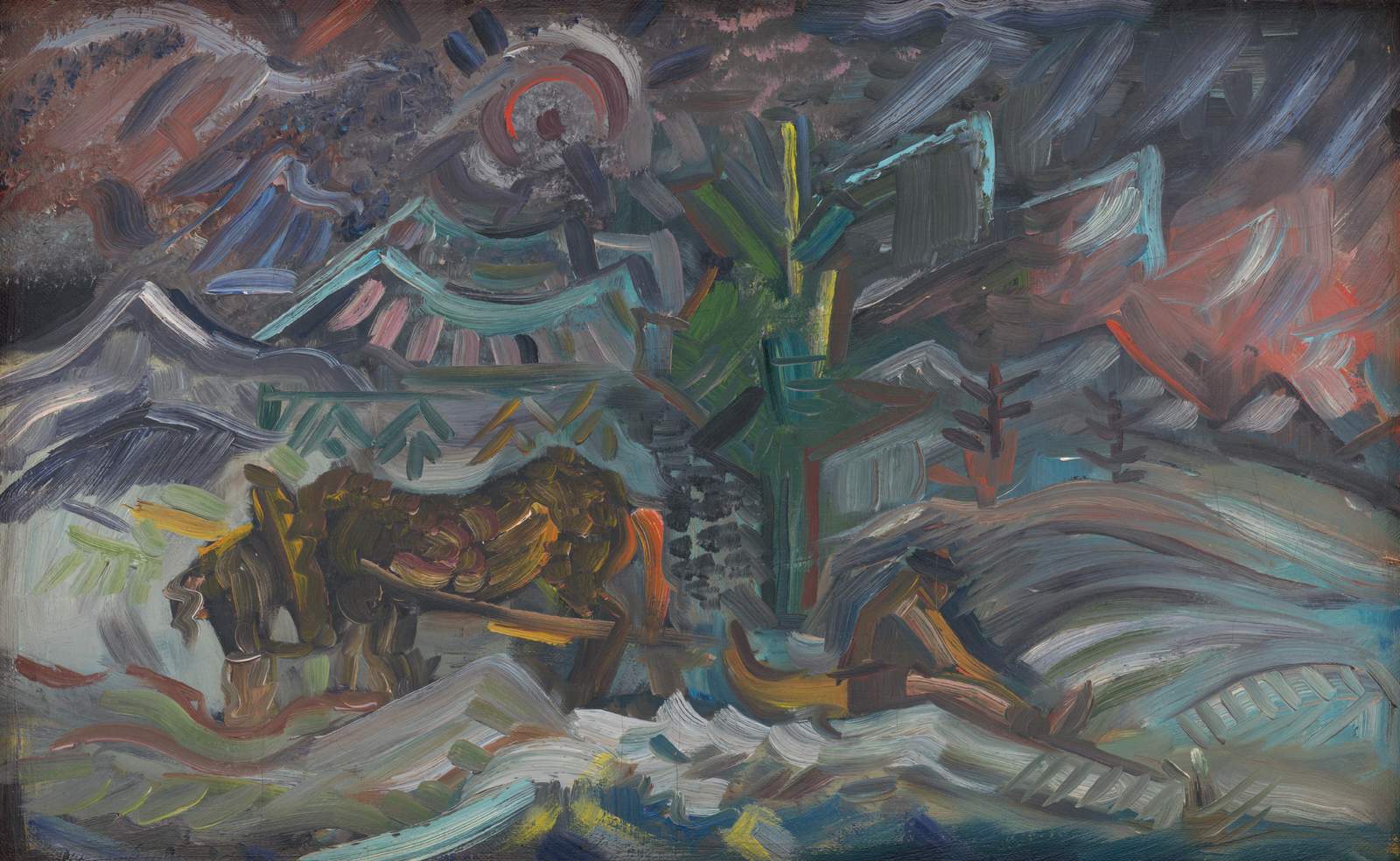 Abstract Horse & Rider Landscape Wall Art
