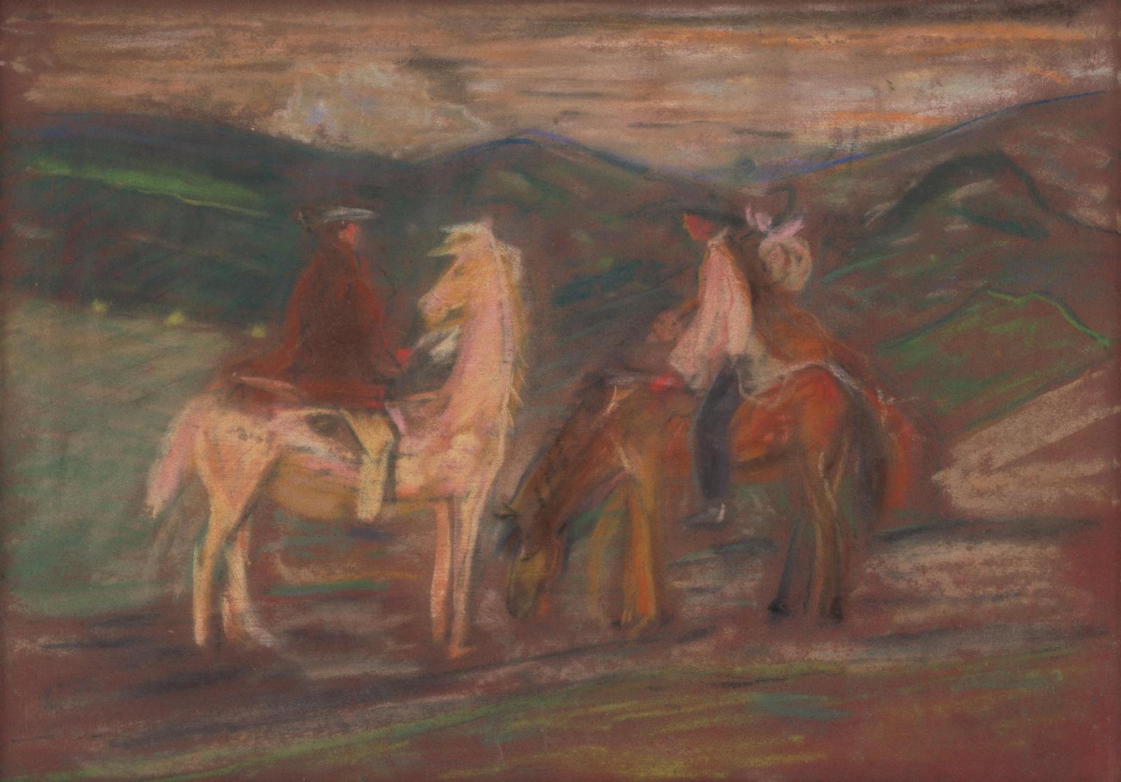 Equestrian Journey Pastel Wall Art