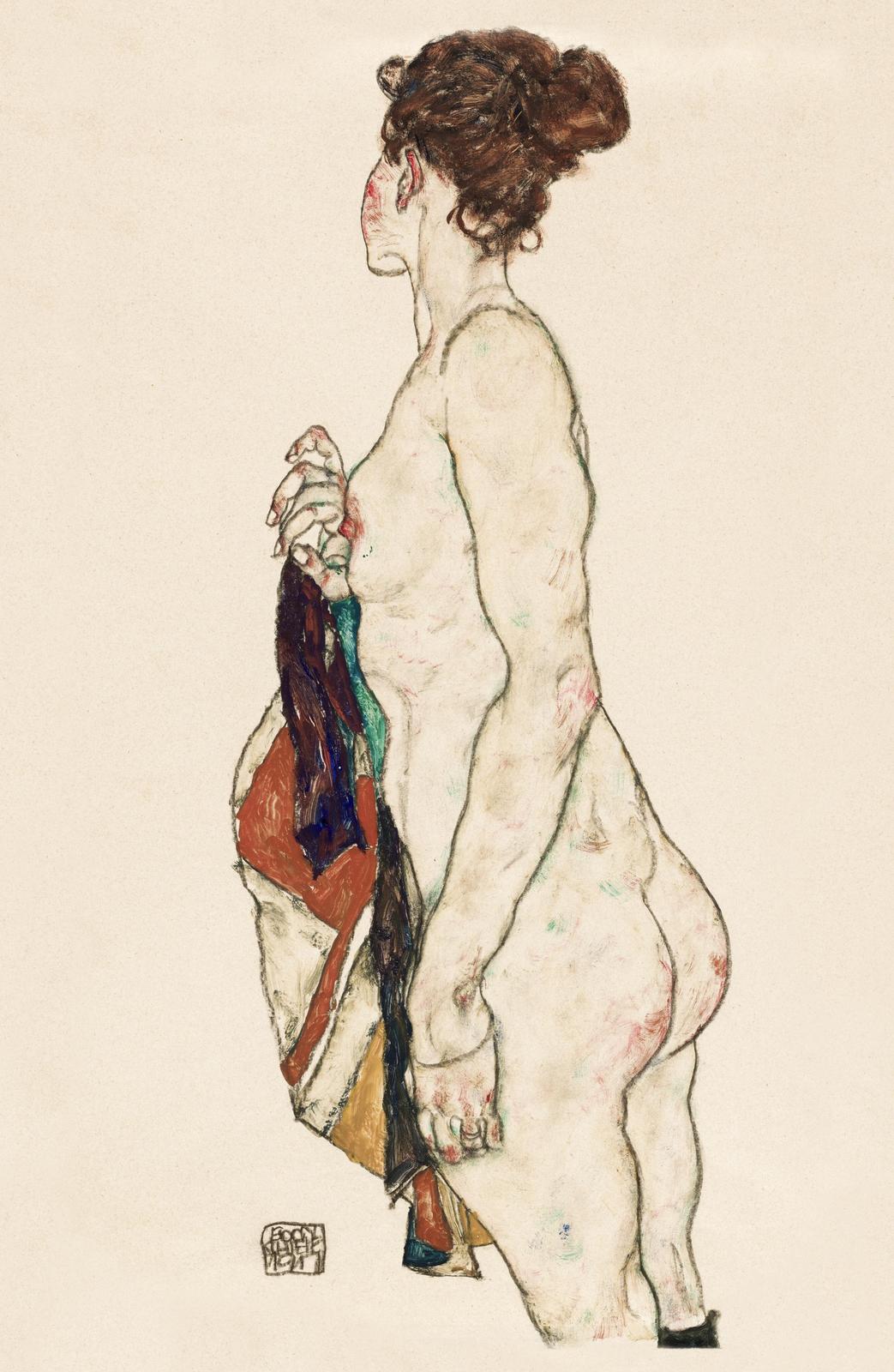 Egon Schiele Nude Study Wall Art
